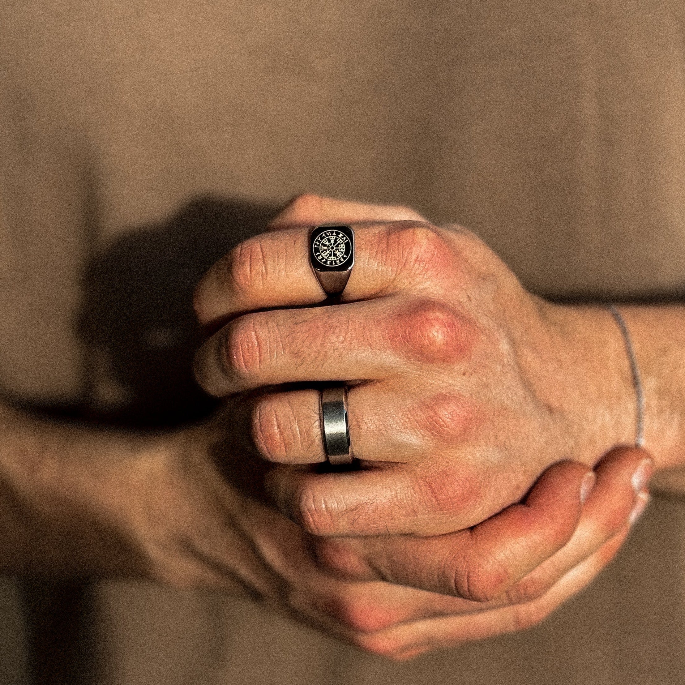 Vegvisir Signature - Silver-toned ring