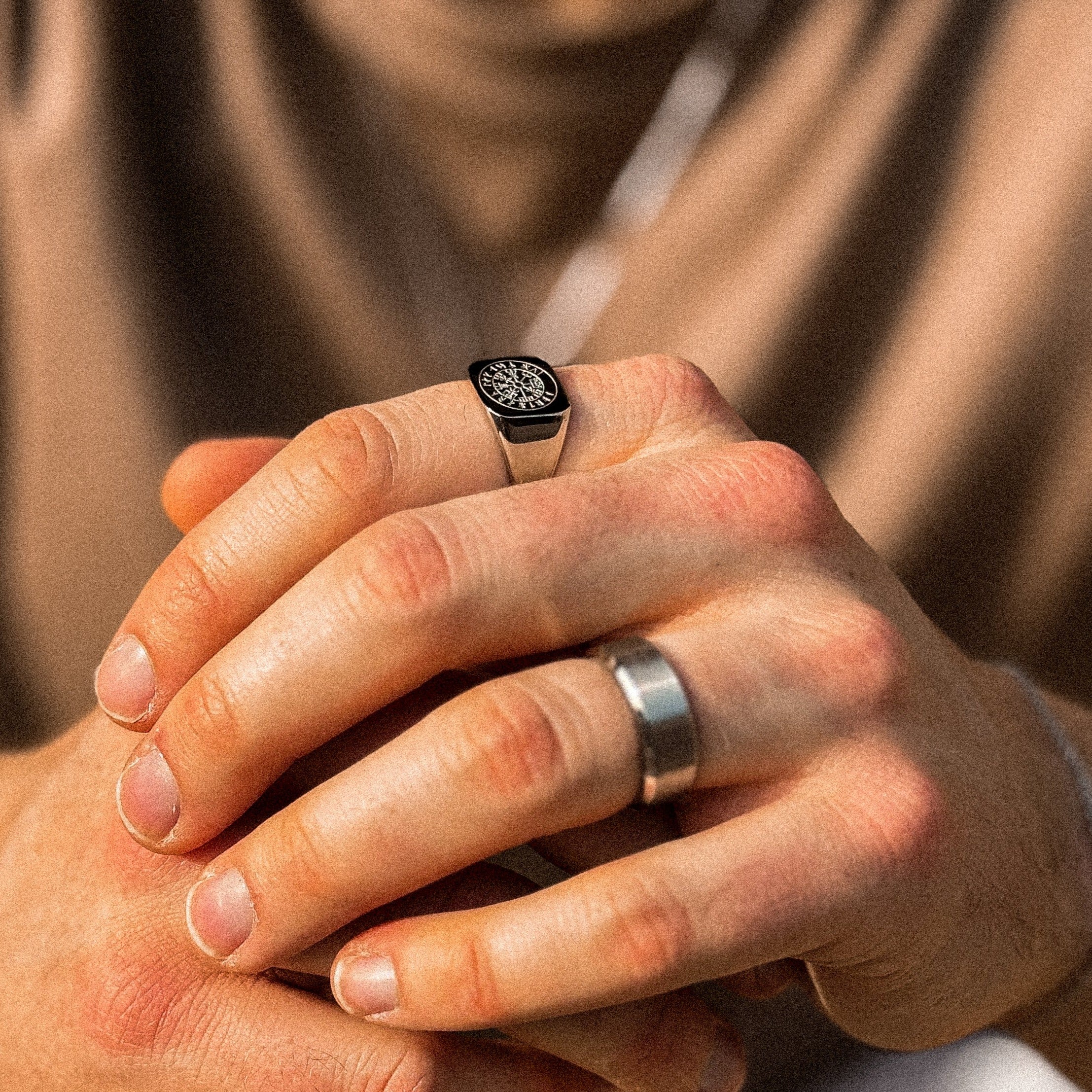 Vegvisir Signature - Silver-toned ring