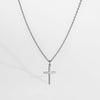 Small Cross Necklace - Silver-toned