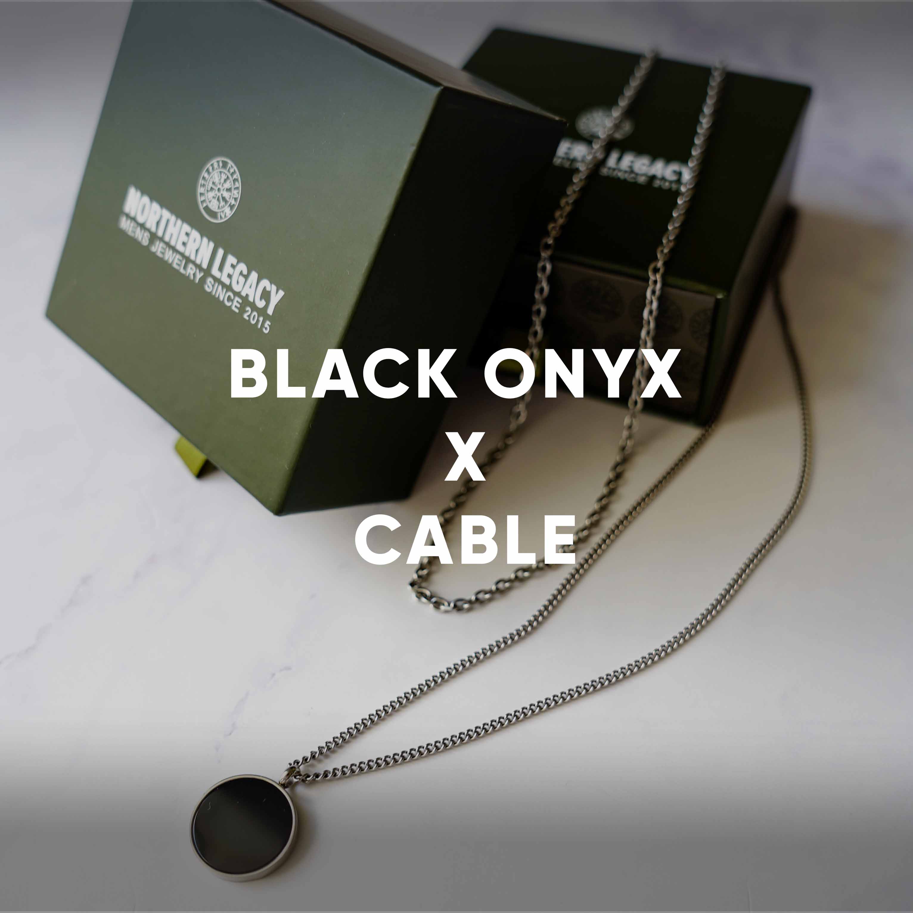 Black Onyx + Cable Bundle - Sølvtonet