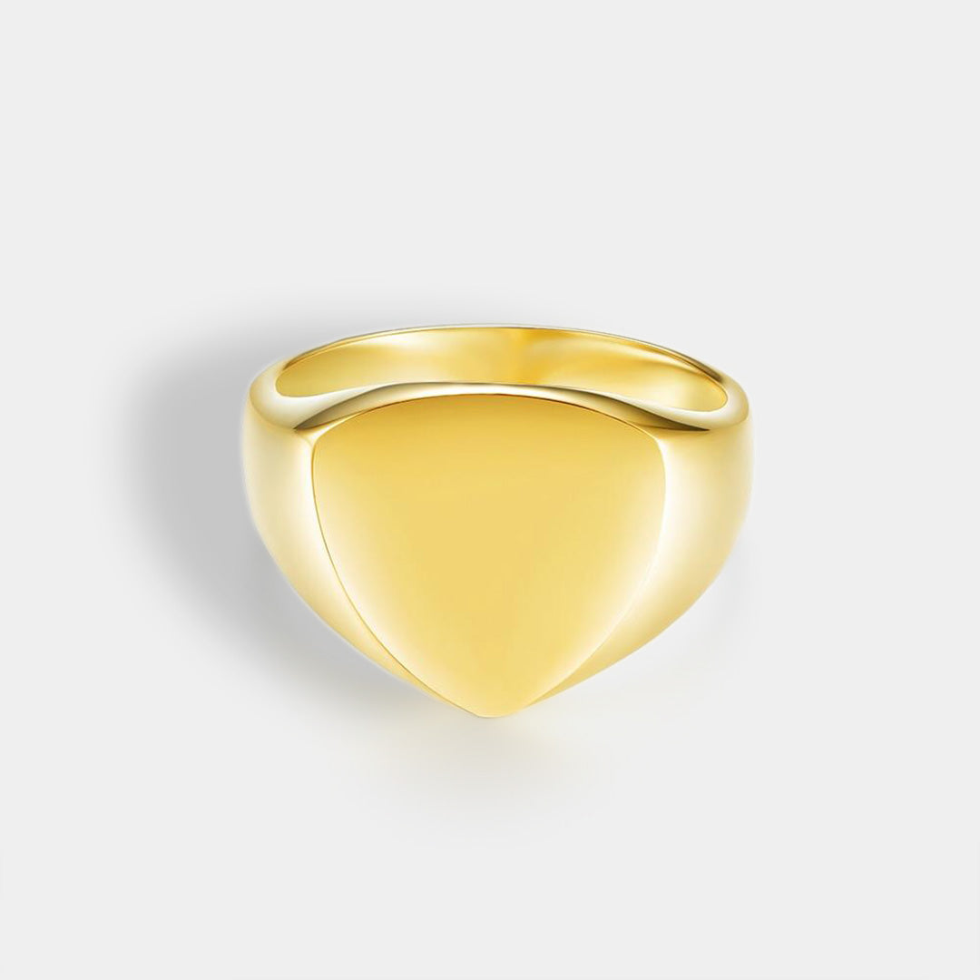 Classic Polygon Signature - Gold-toned ring