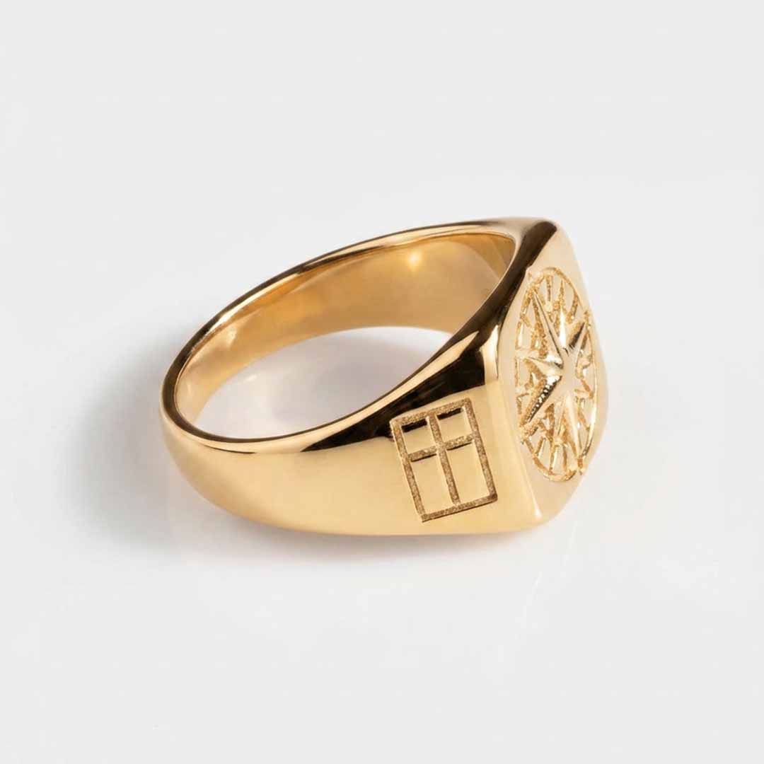 Compass Signature - Gold-toned ring