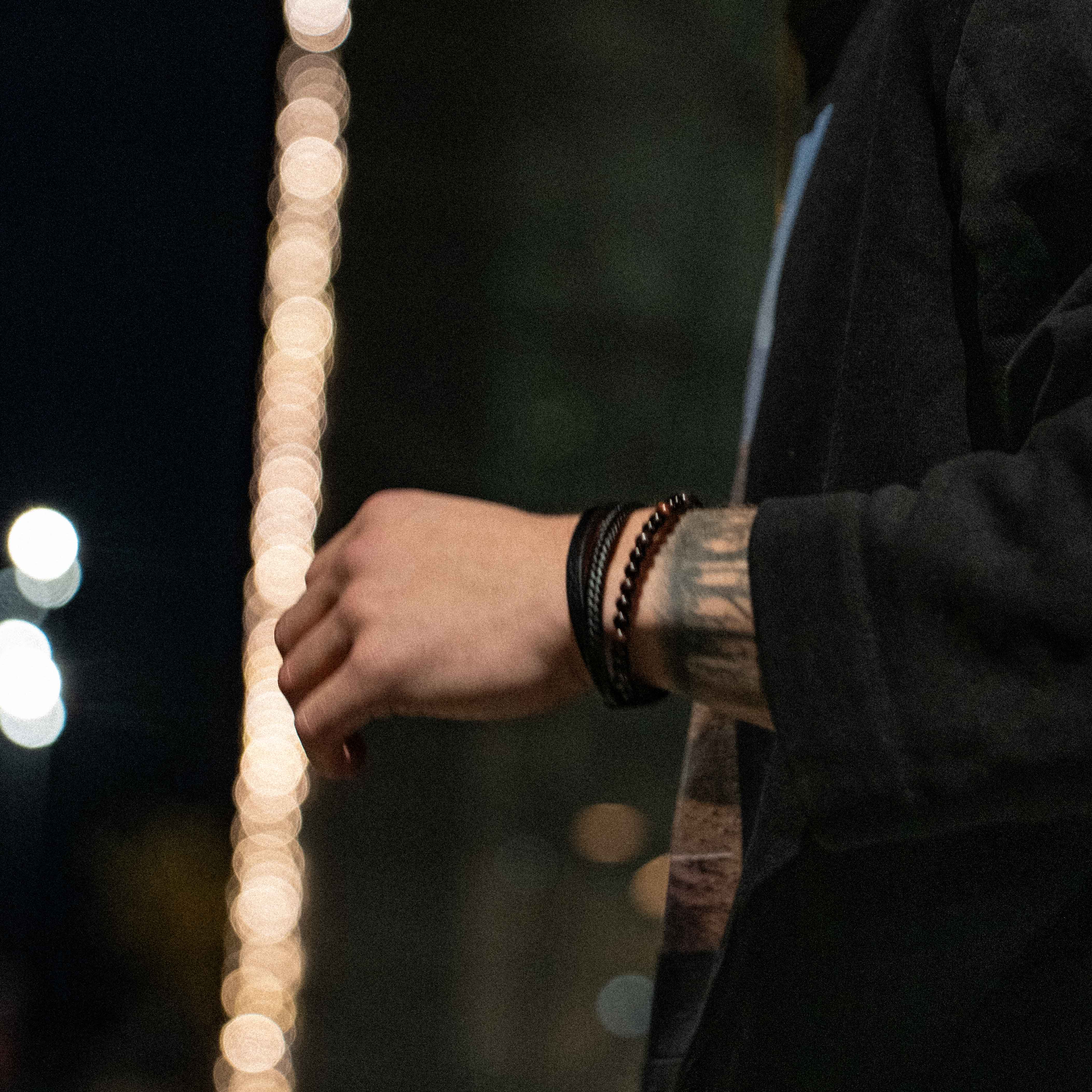 Jorgmundr Leather and Pearl Bracelet