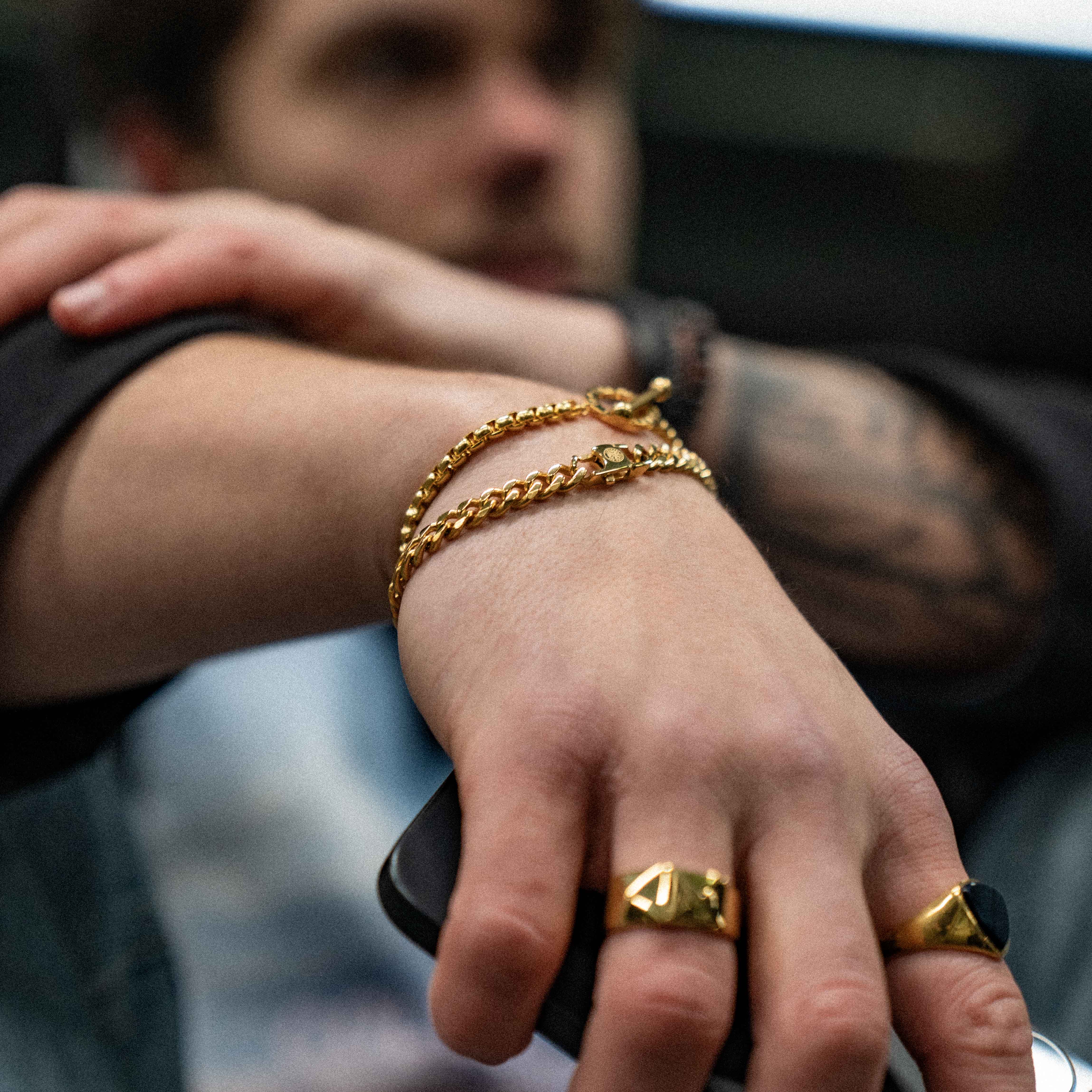 Sequence bracelet - Gold tone