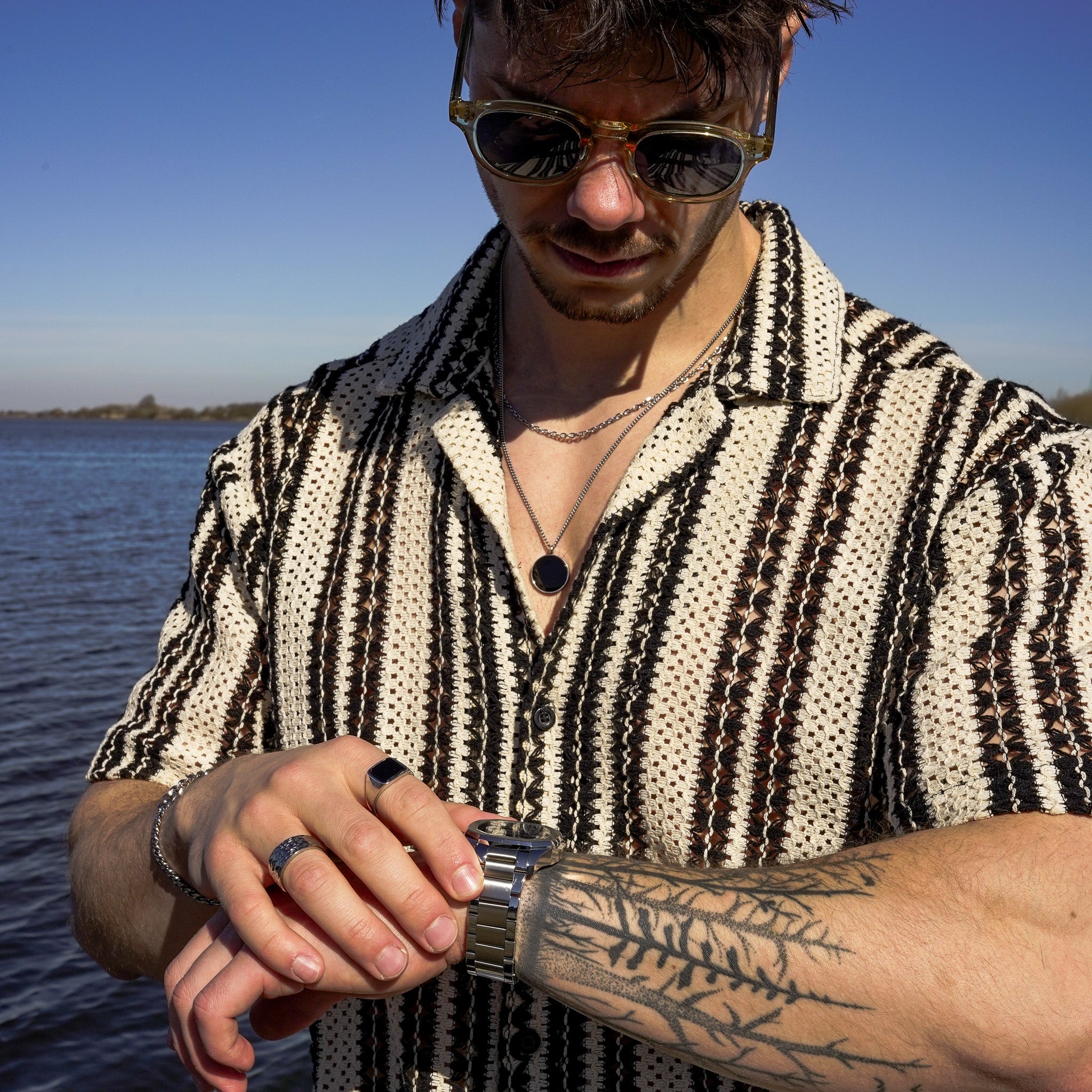 The Obsidian Set - Silver-toned