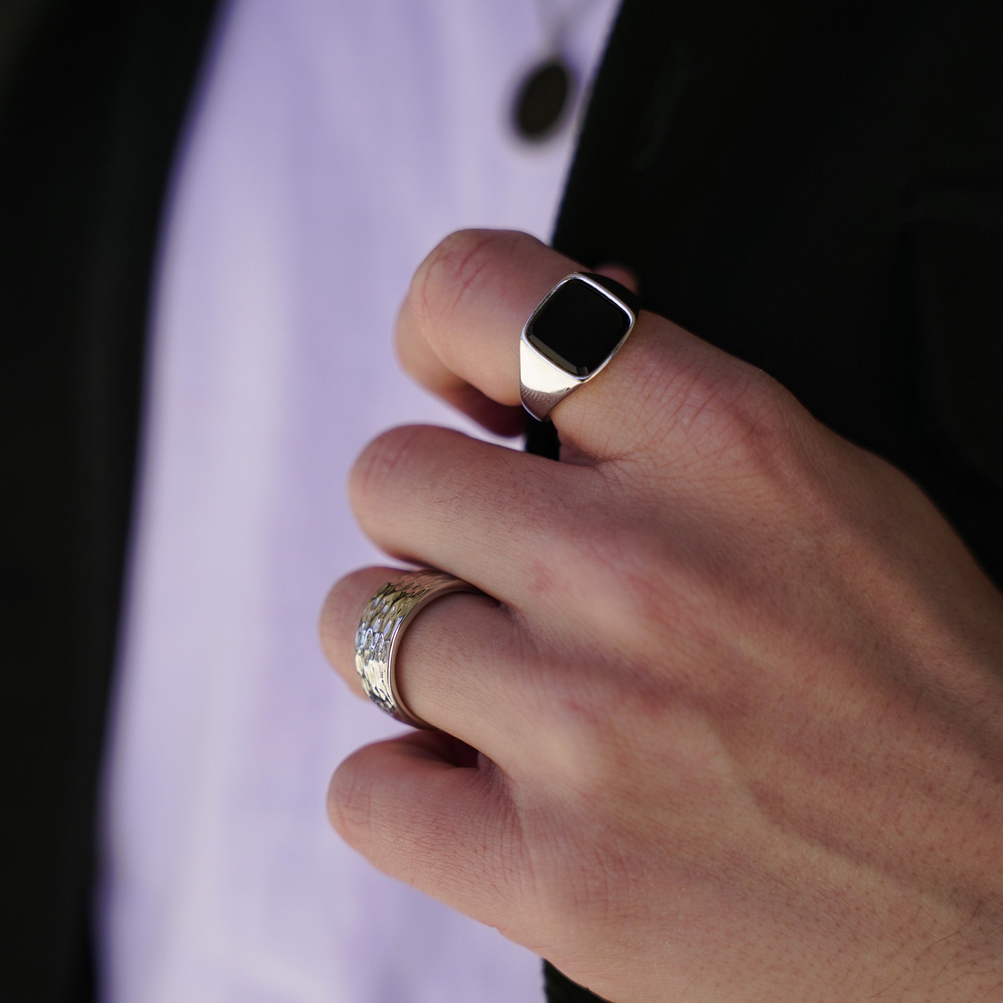 Black Onyx Signature - Silver-toned ring