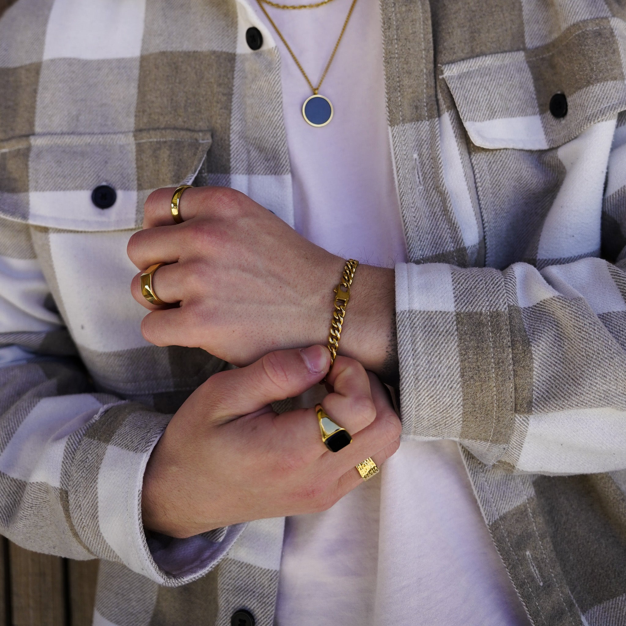 Sequence bracelet - Gold tone