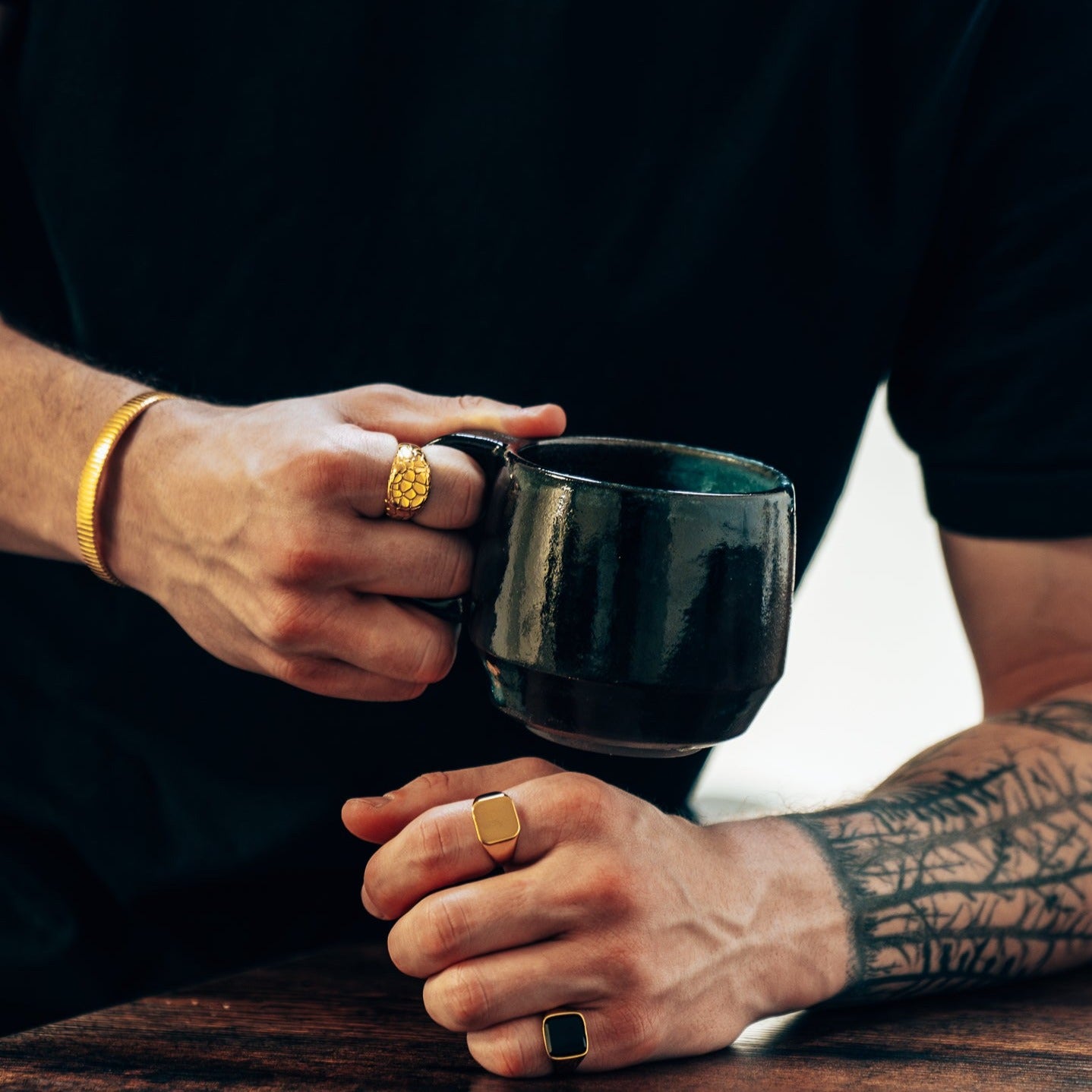 Earthquake Signature - Gold-toned ring