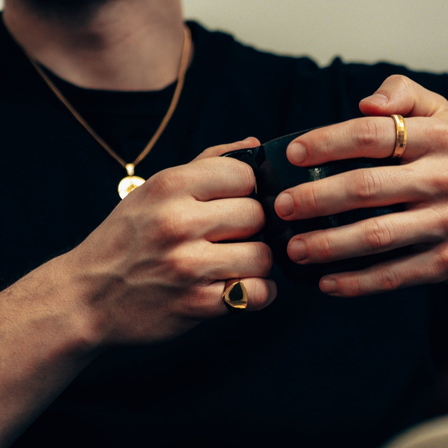 Classic Polygon Signature - Gold-toned ring