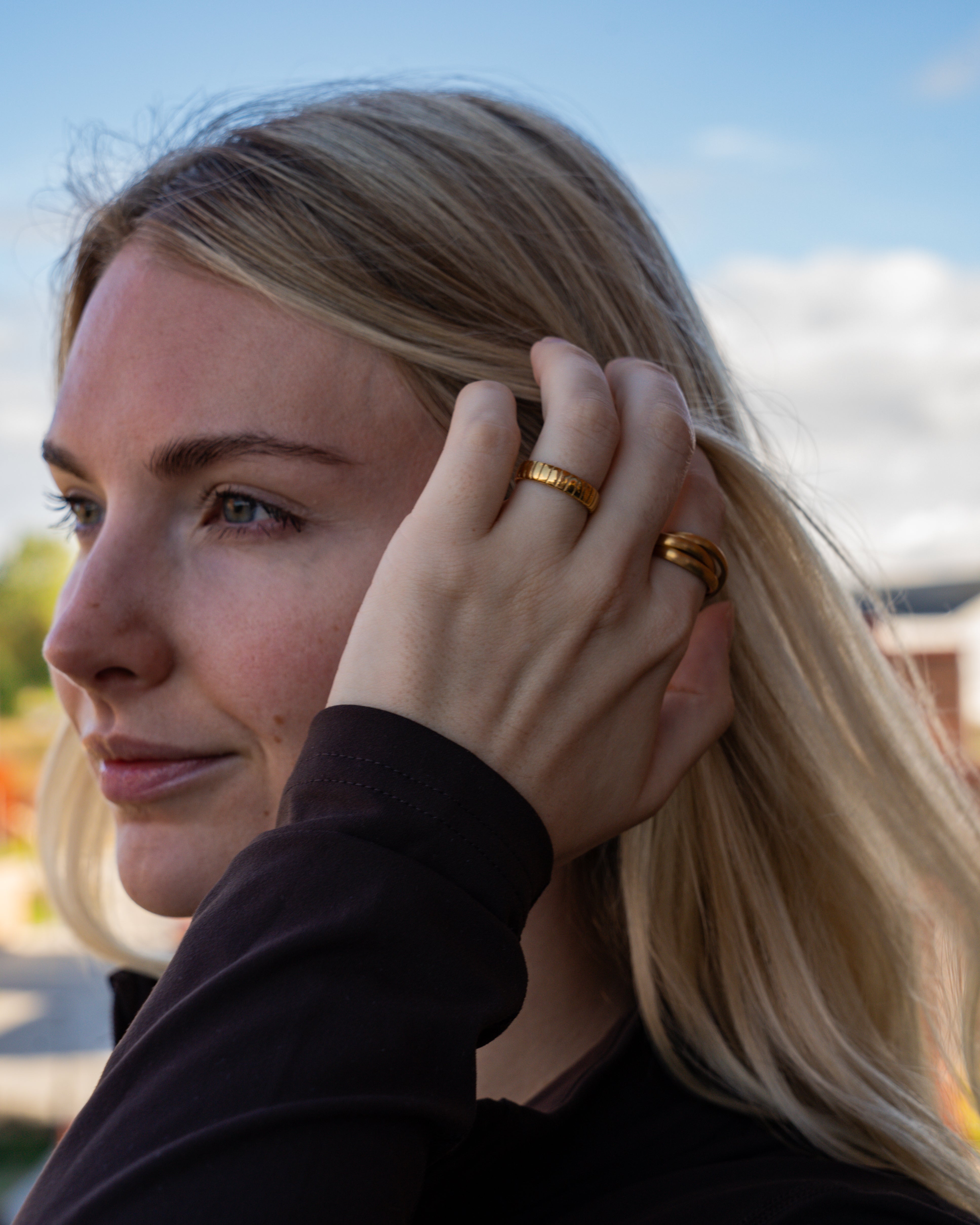 Siempre Cut band - Gold-toned ring