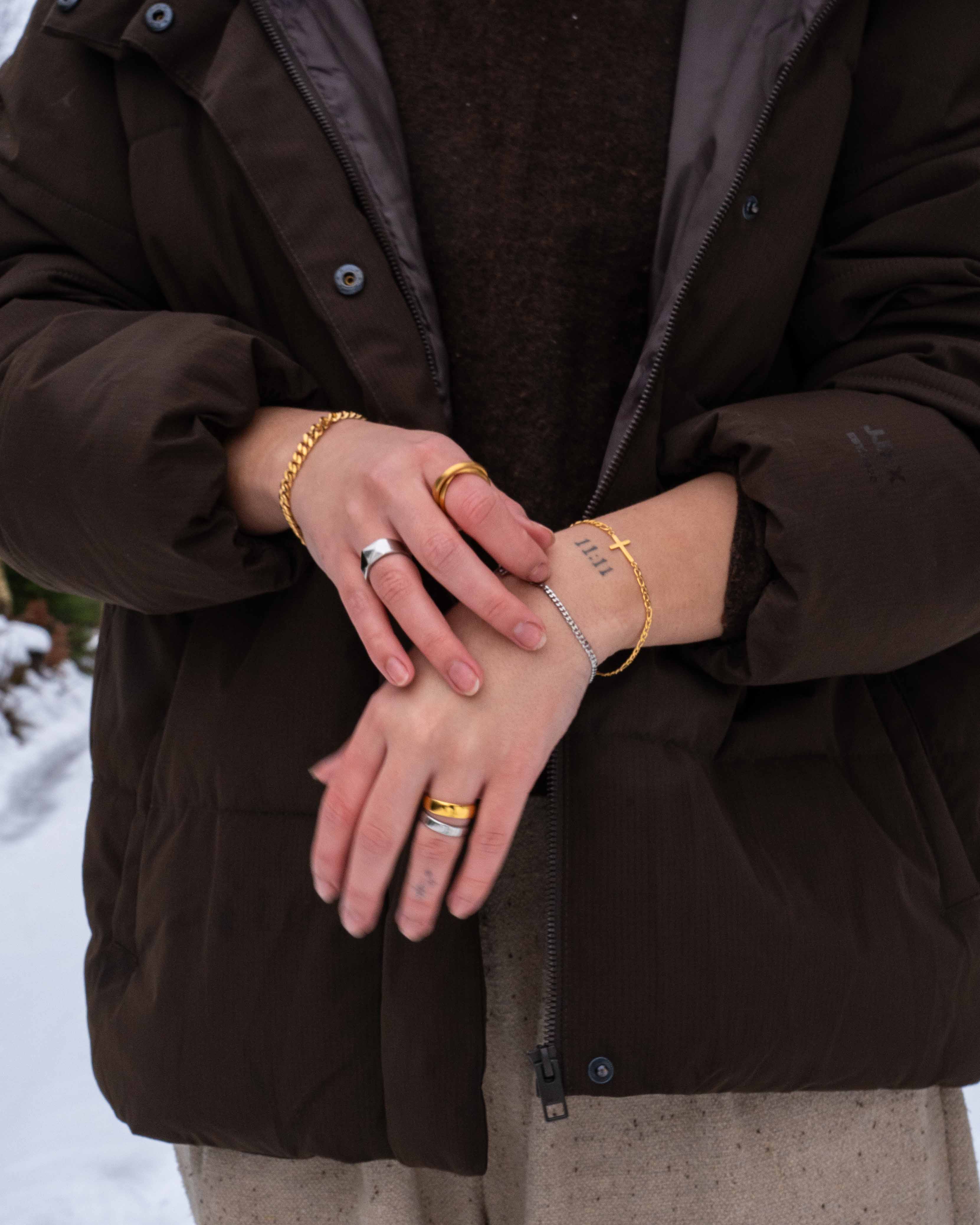 Minimal Sequence bracelet - Silver-toned
