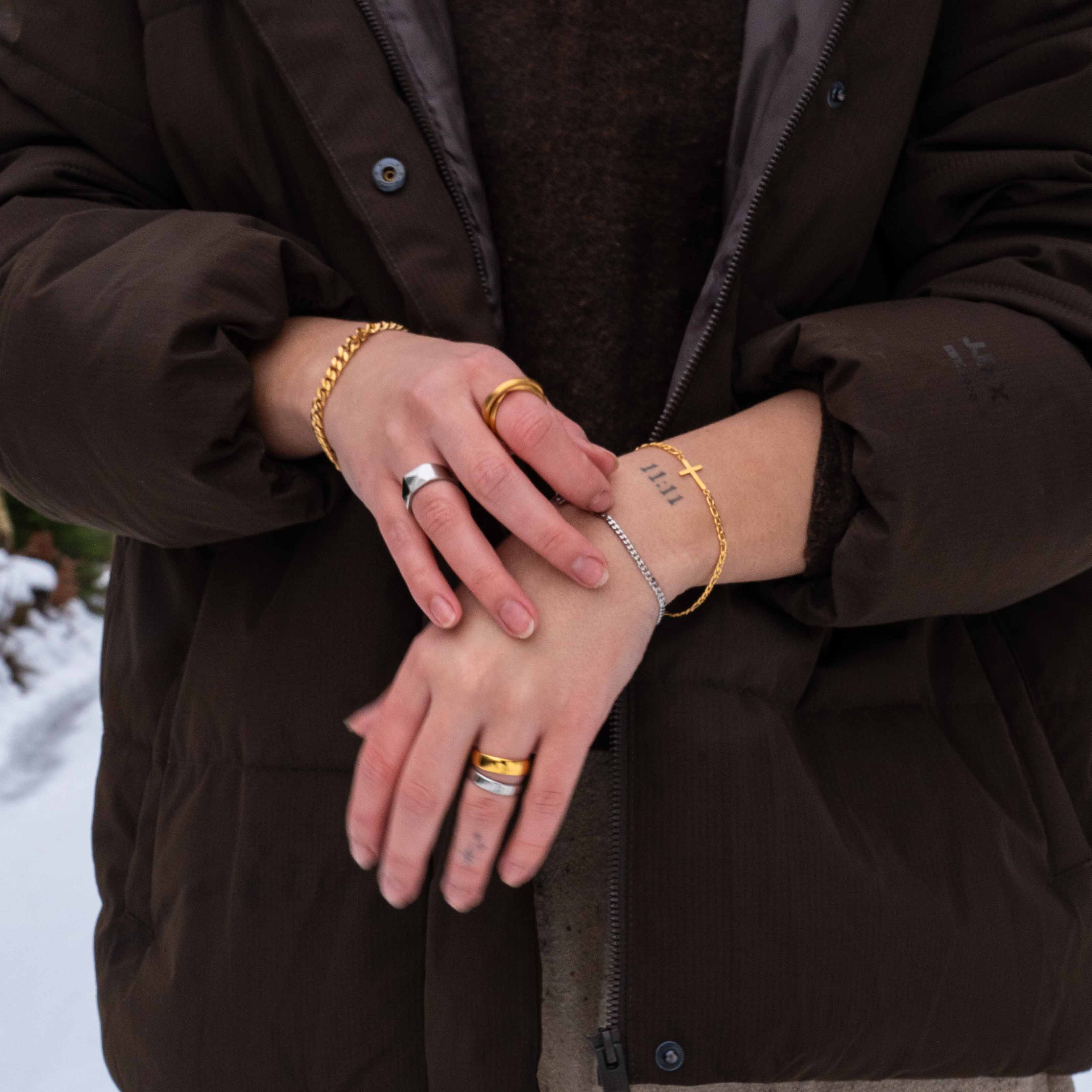 Minimal Sequence bracelet - Silver-toned