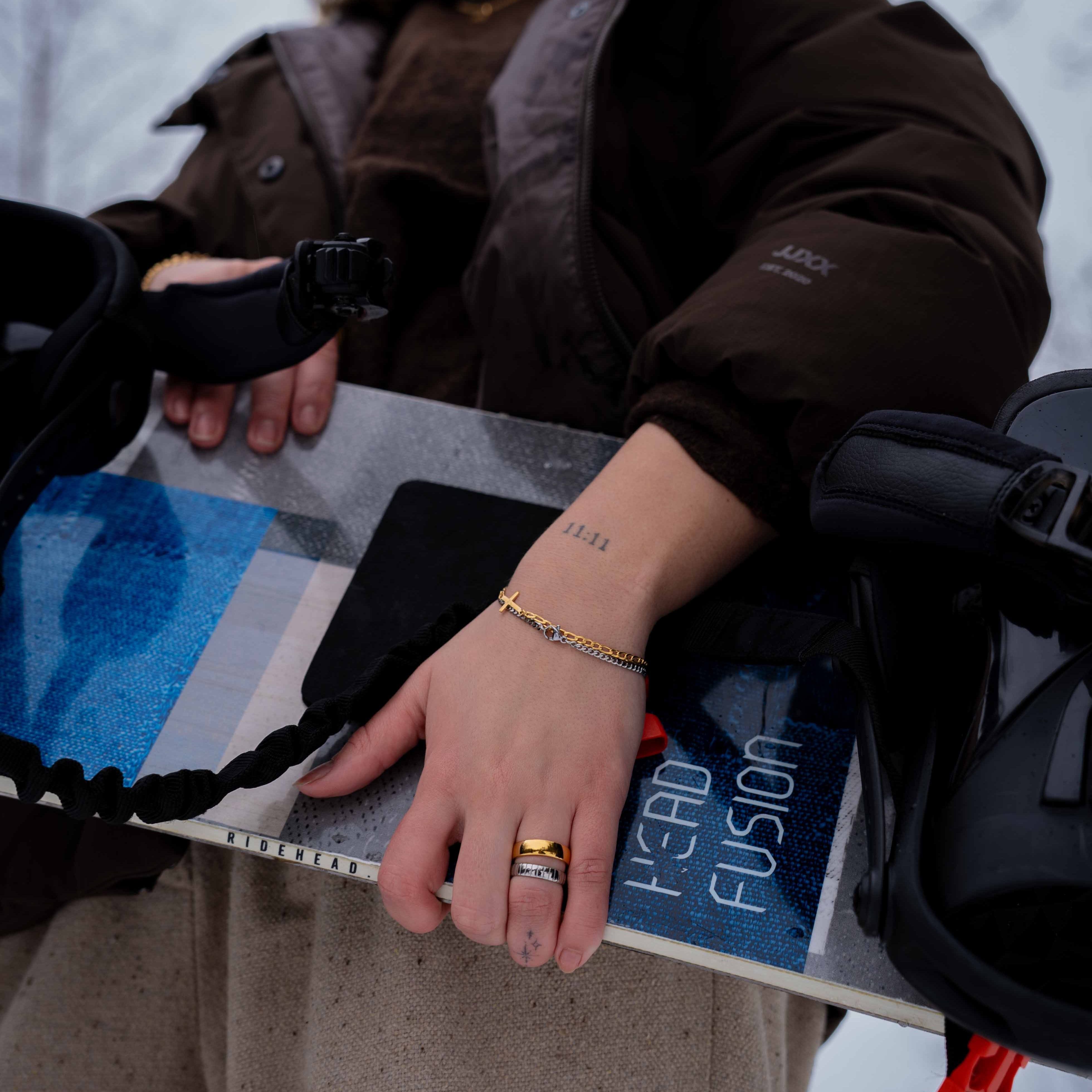 Minimal Sequence bracelet - Silver-toned