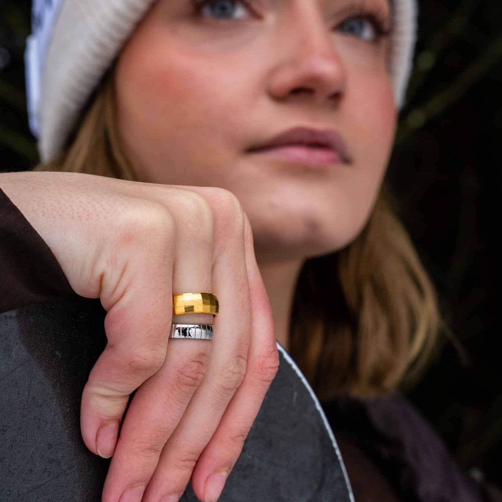 Siempre Cut band - Silver-toned ring