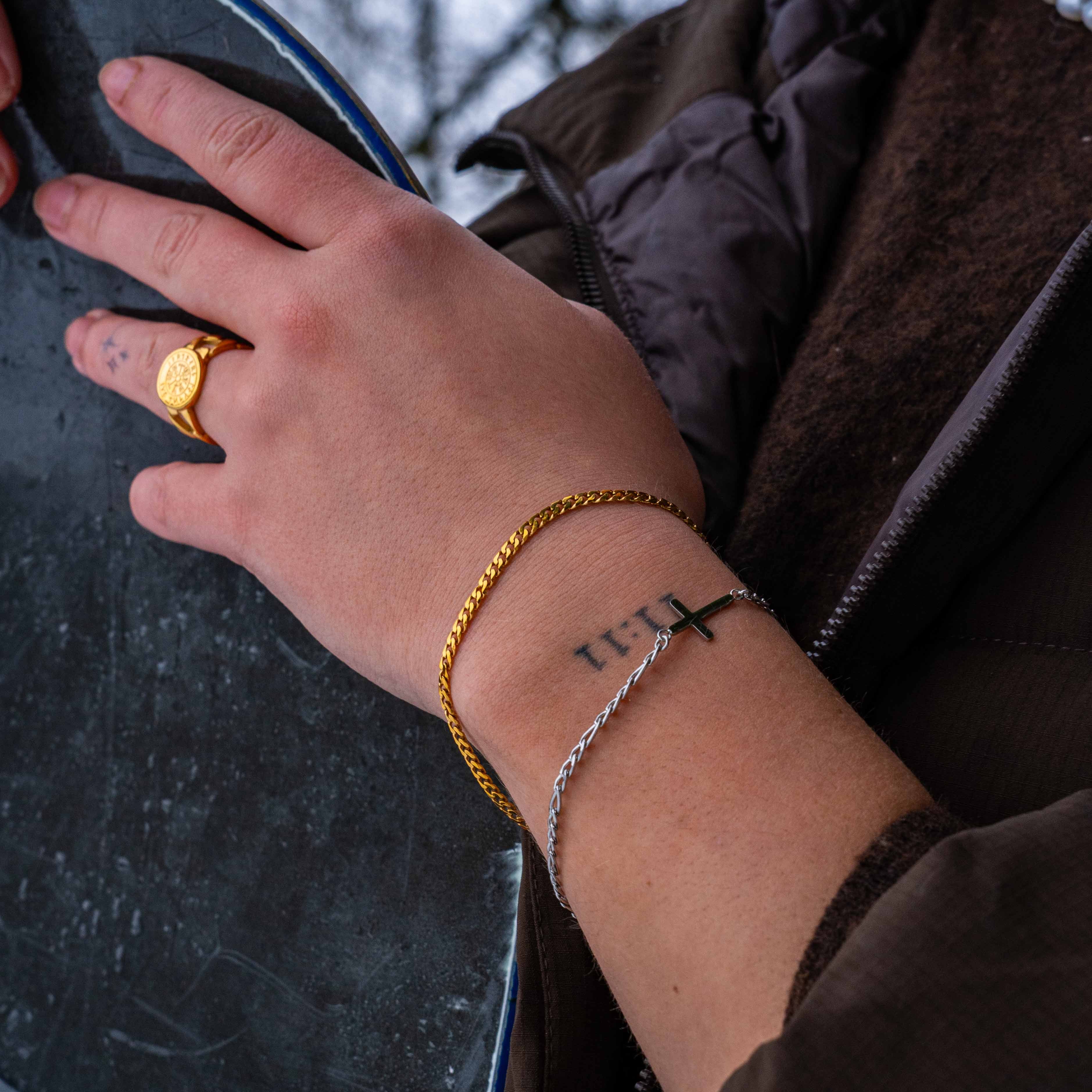 Minimal Sequence bracelet - Gold-toned