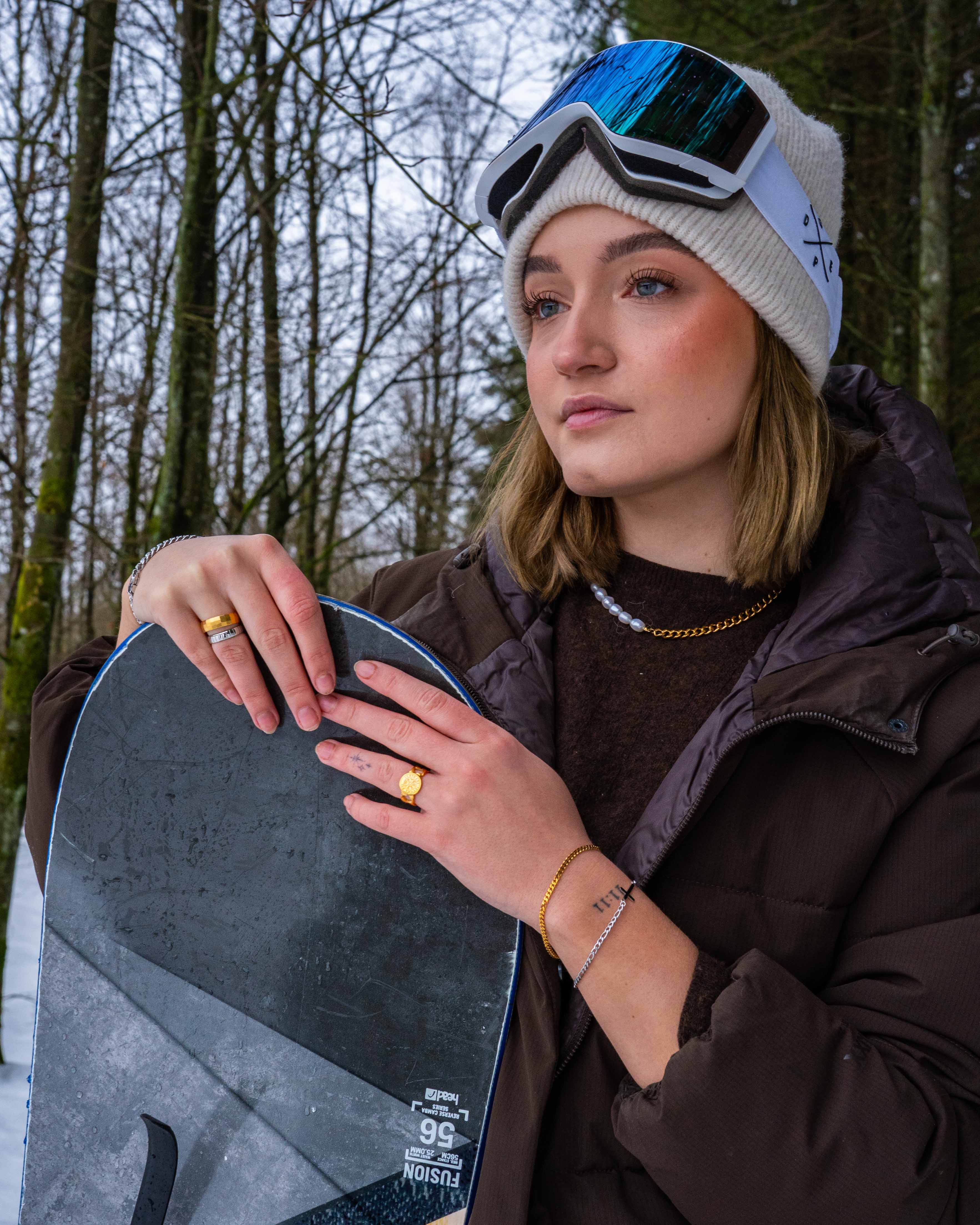 Minimal Sequence bracelet - Gold-toned