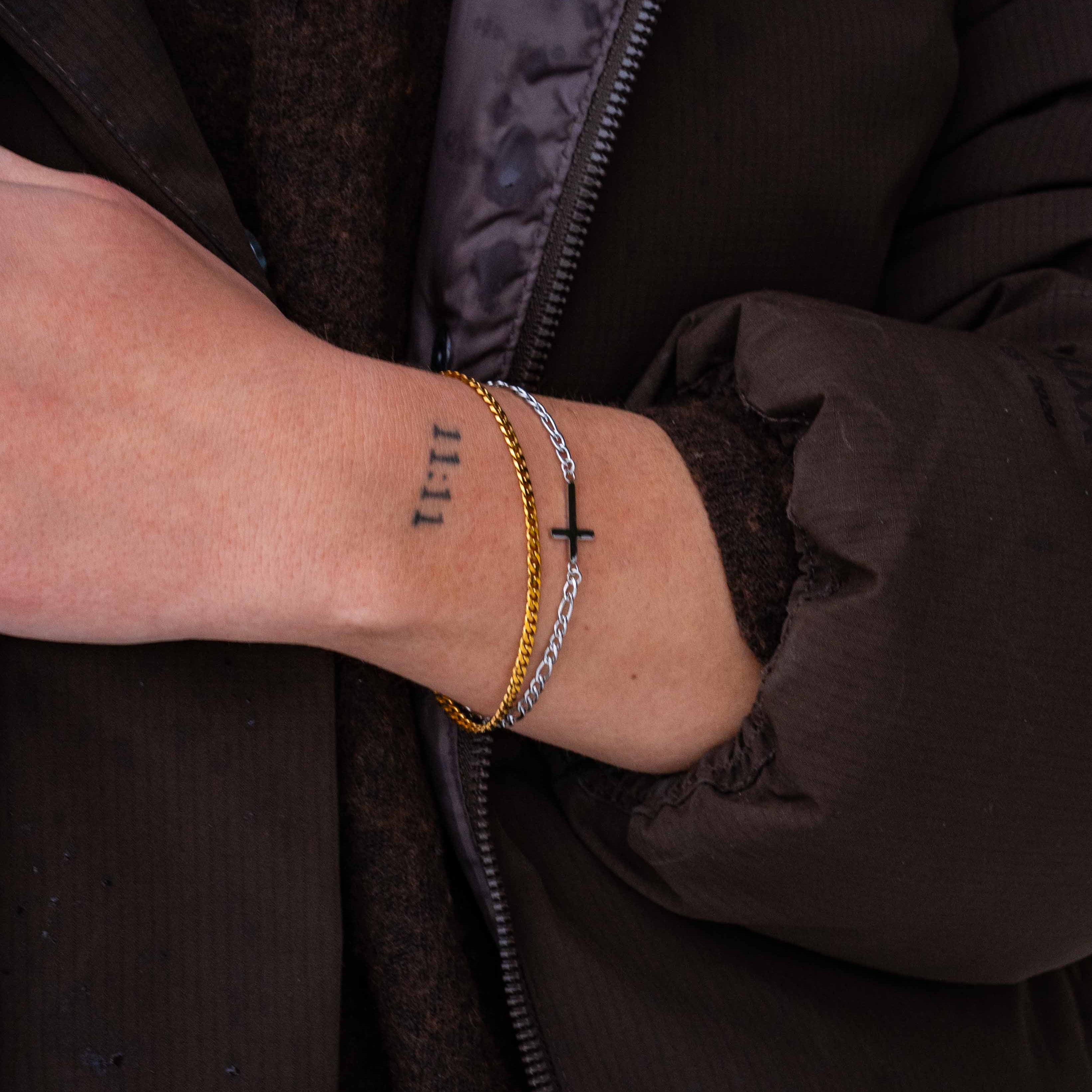 Minimal Sequence bracelet - Gold-toned