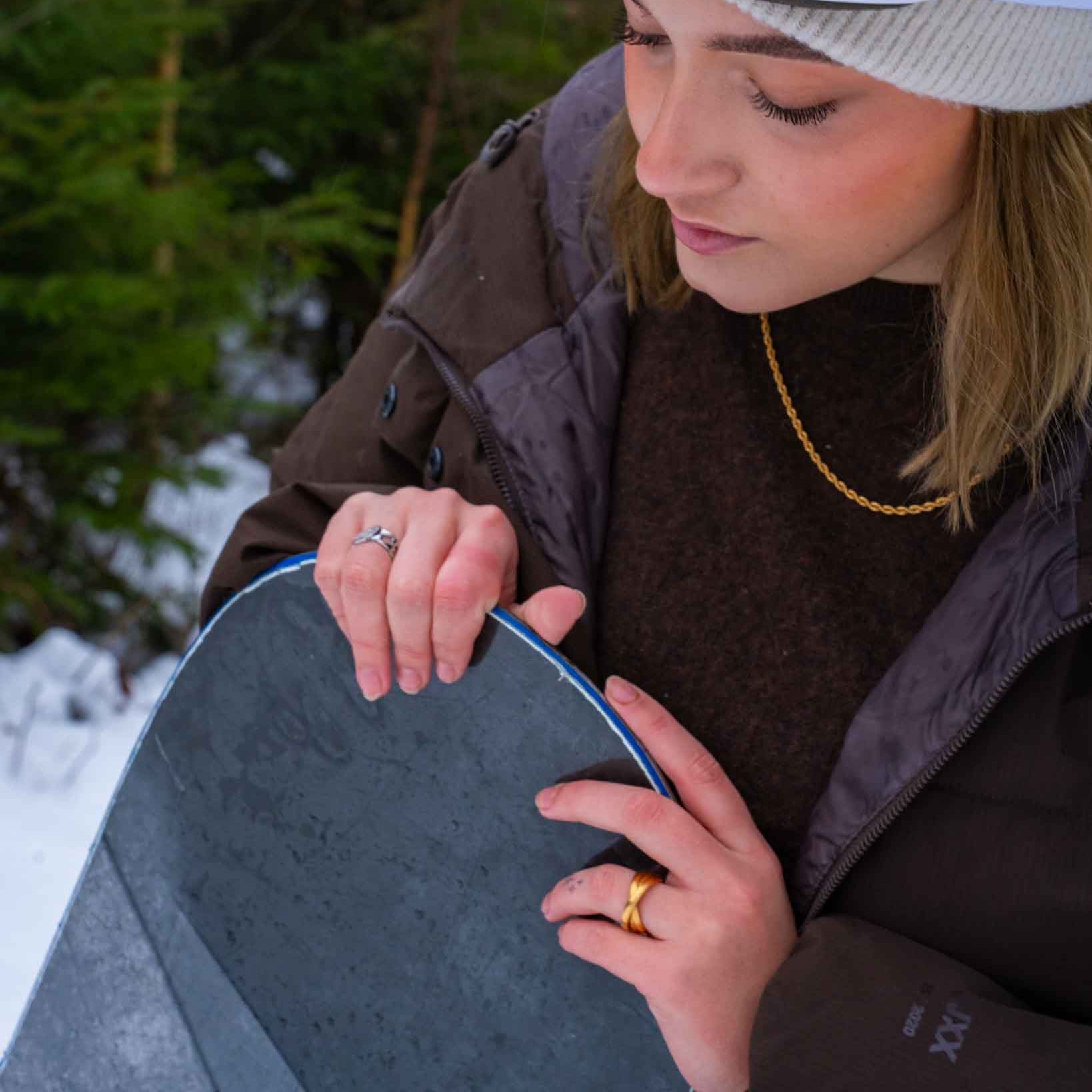 Helix band ring - Gold-toned