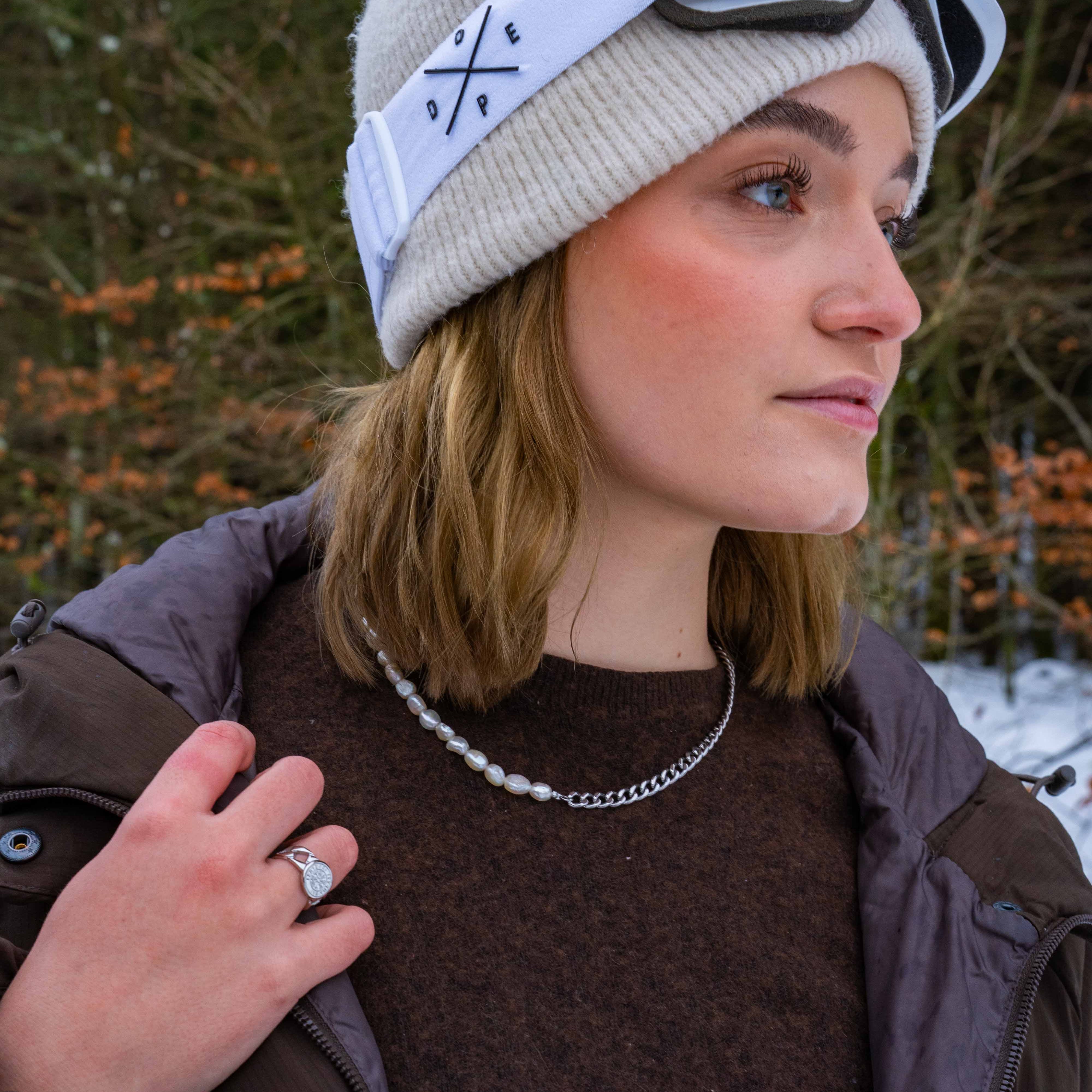 NL Kattegat Pearl pendant - Silver-toned