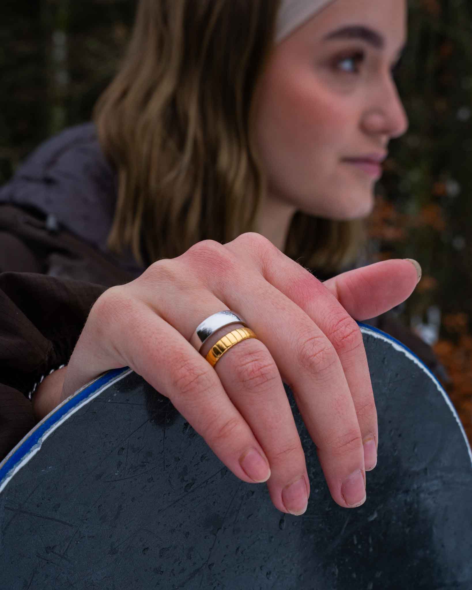 Siempre Cut band - Gold-toned ring