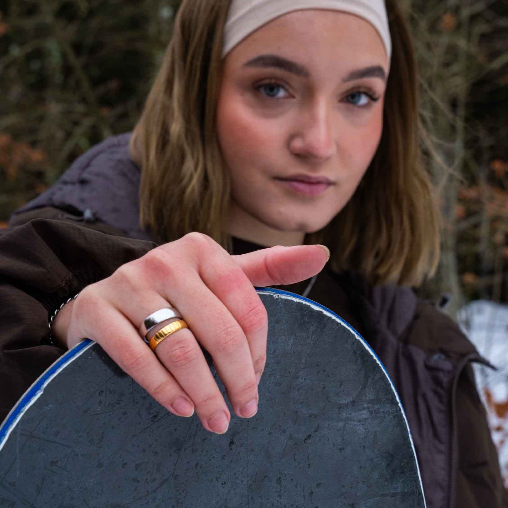 Siempre Cut band - Gold-toned ring