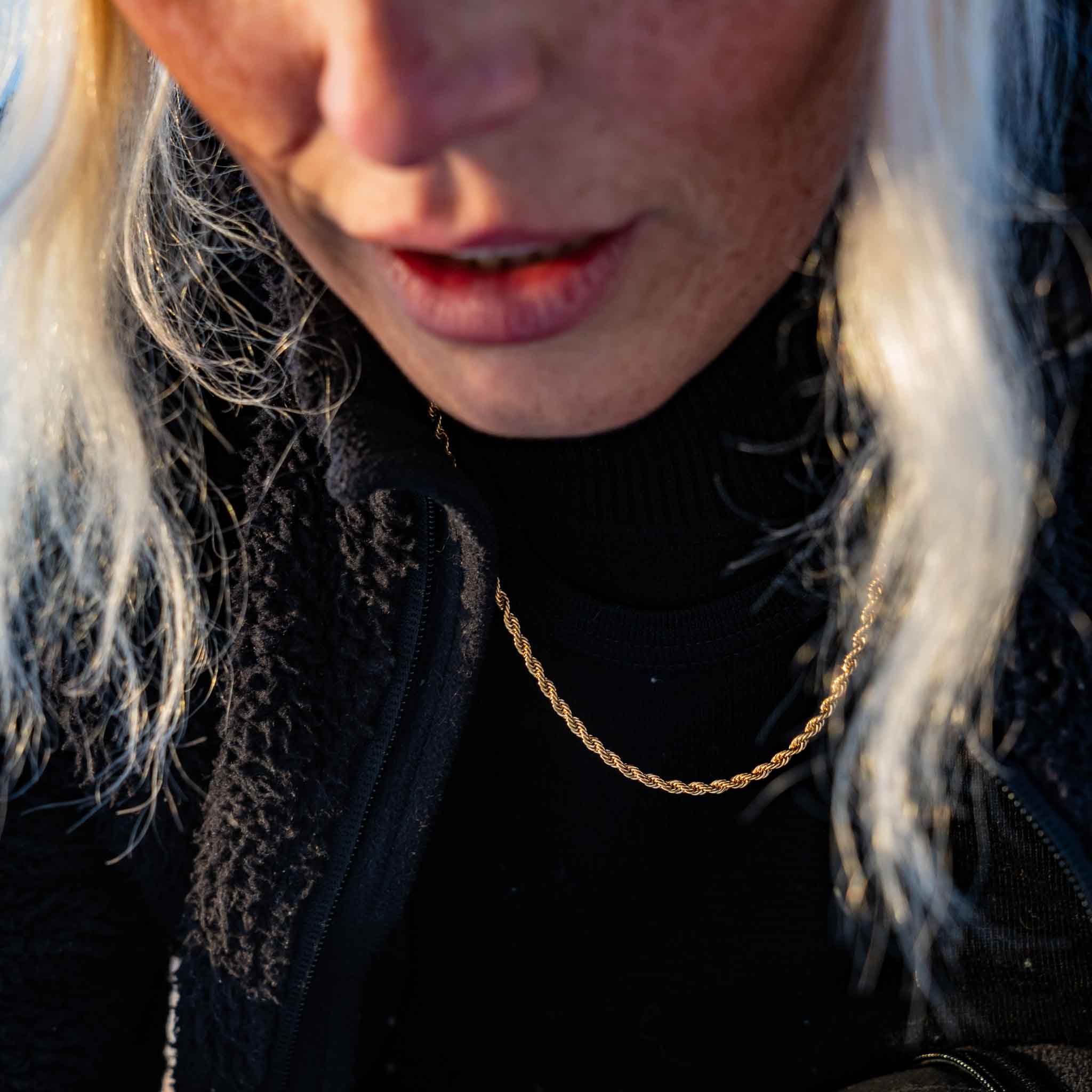 NL Rope necklace - Gold-toned