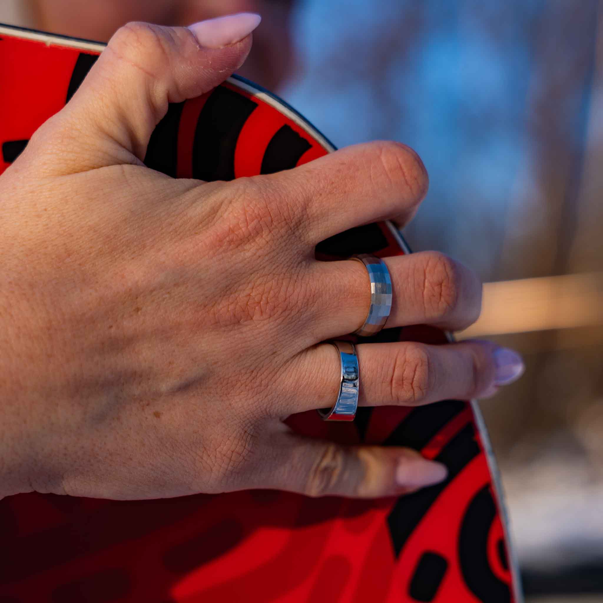 Siempre Cushion band - Silver-toned ring