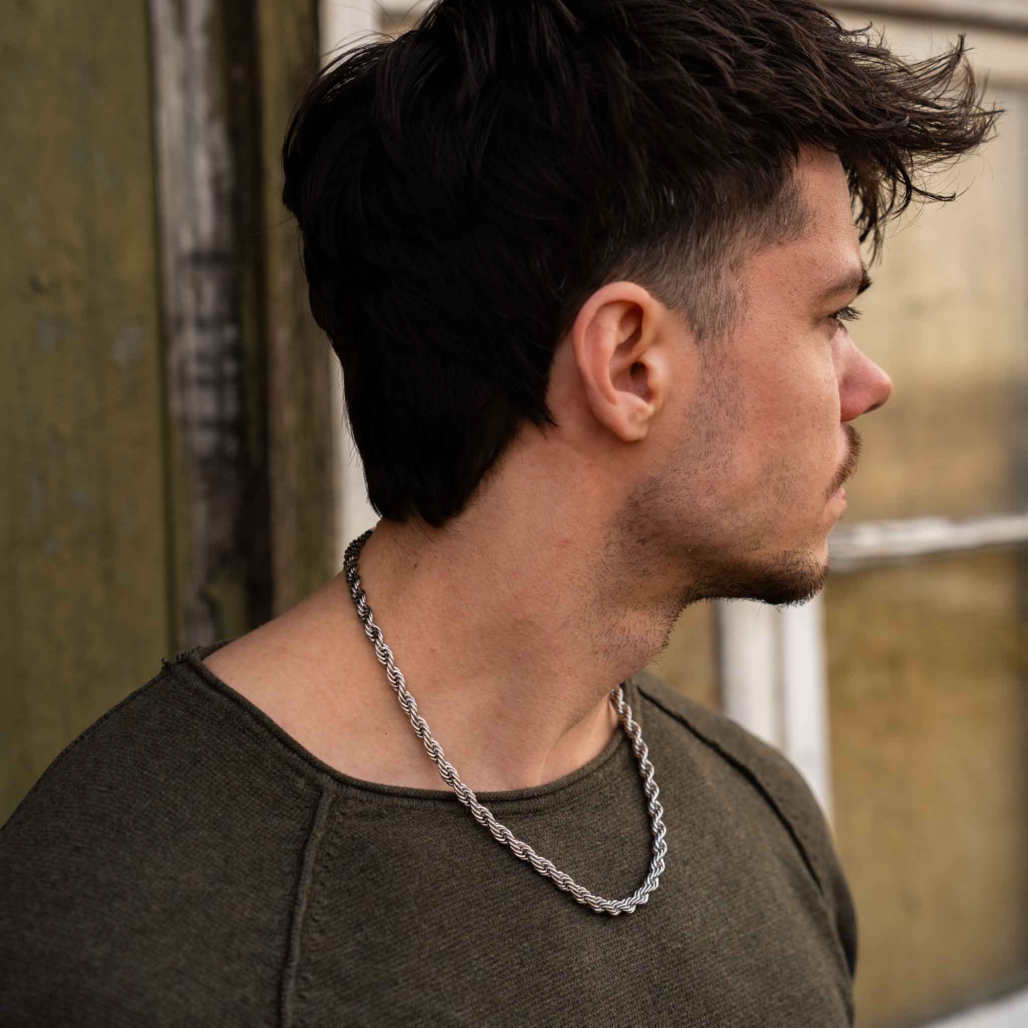 Rope necklace - Silver-toned