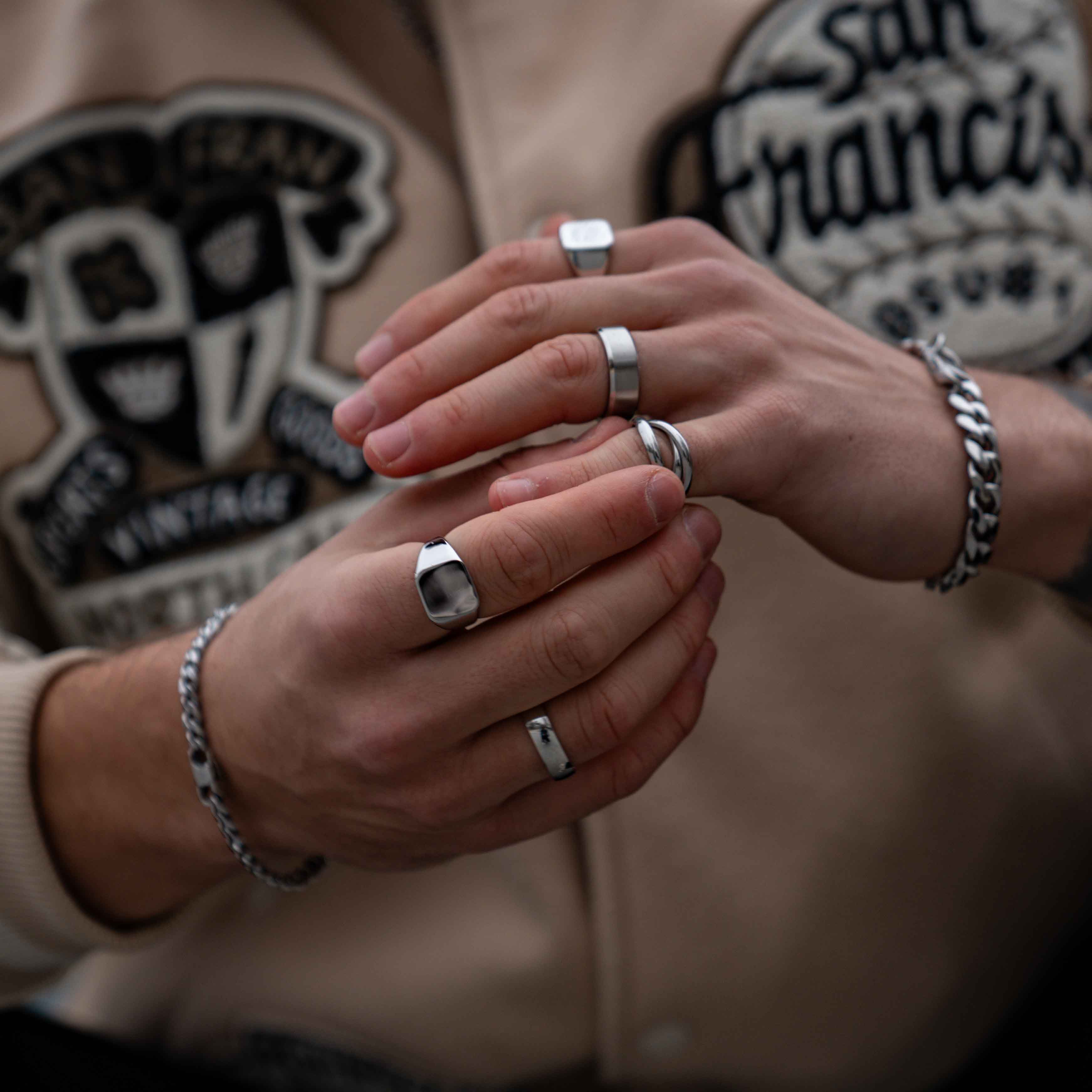 Helix band ring - Silver-toned ring