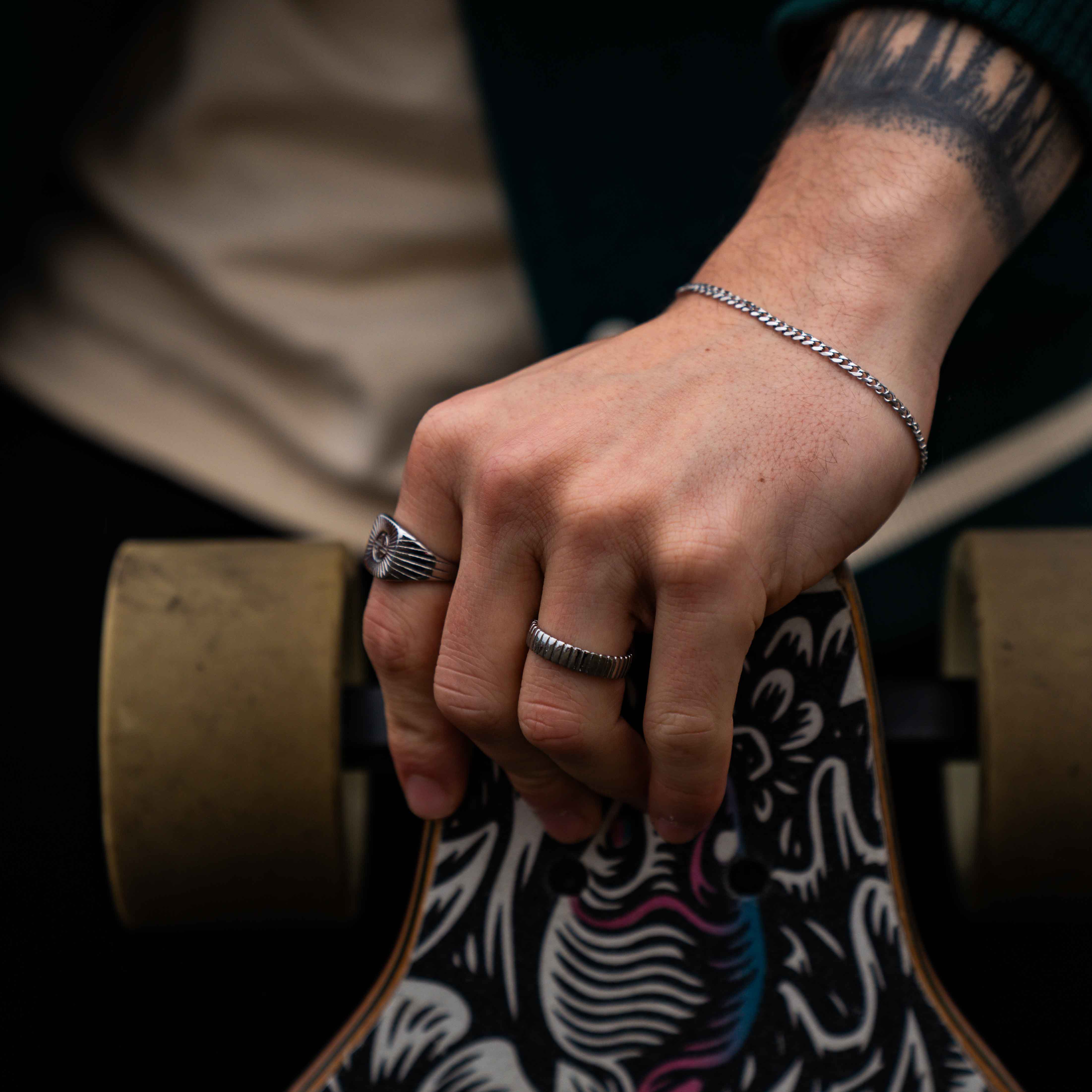 Siempre Cut band - Silver-toned ring