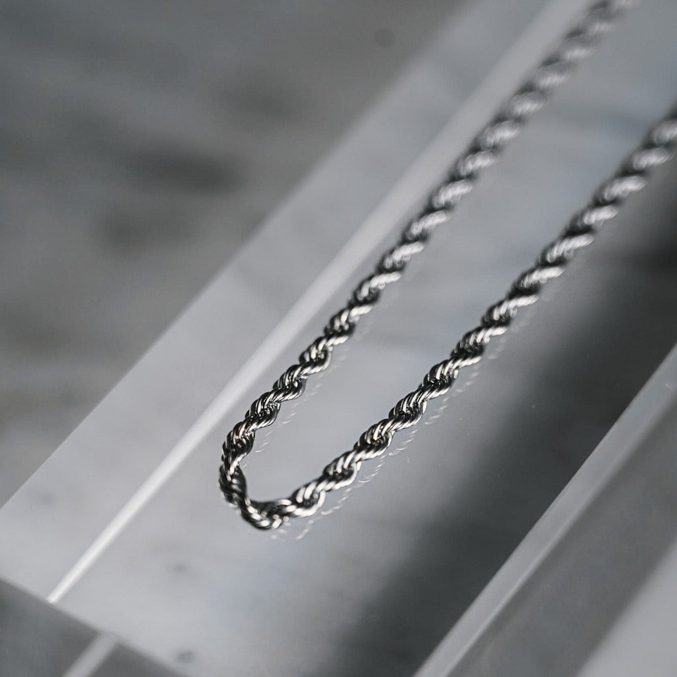 Rope necklace - Silver-toned