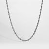 Rope necklace - Silver-toned