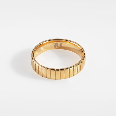 SIEMPRE CUT BAND RING (GOLD)