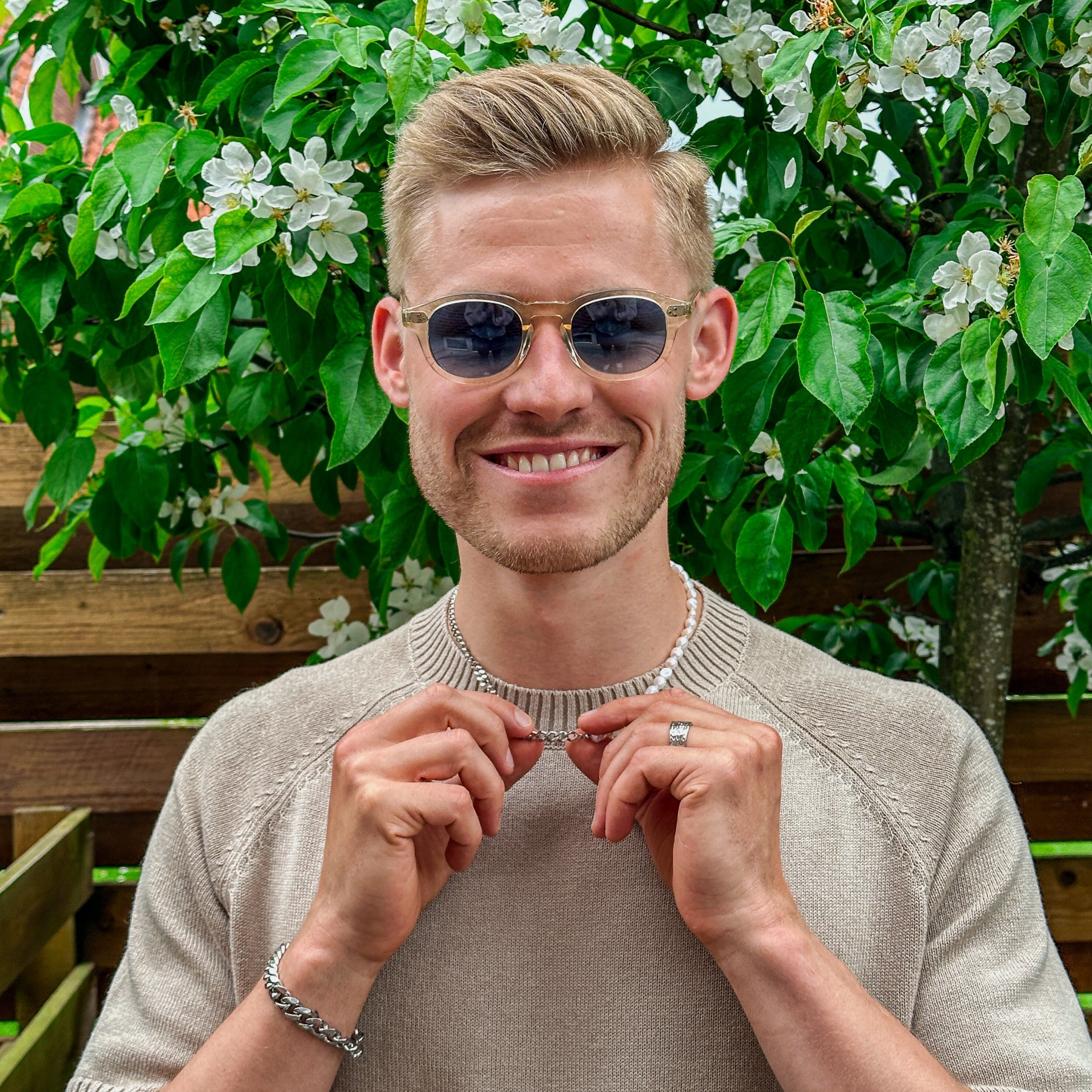 NL Kattegat Pearl pendant - Silver-toned