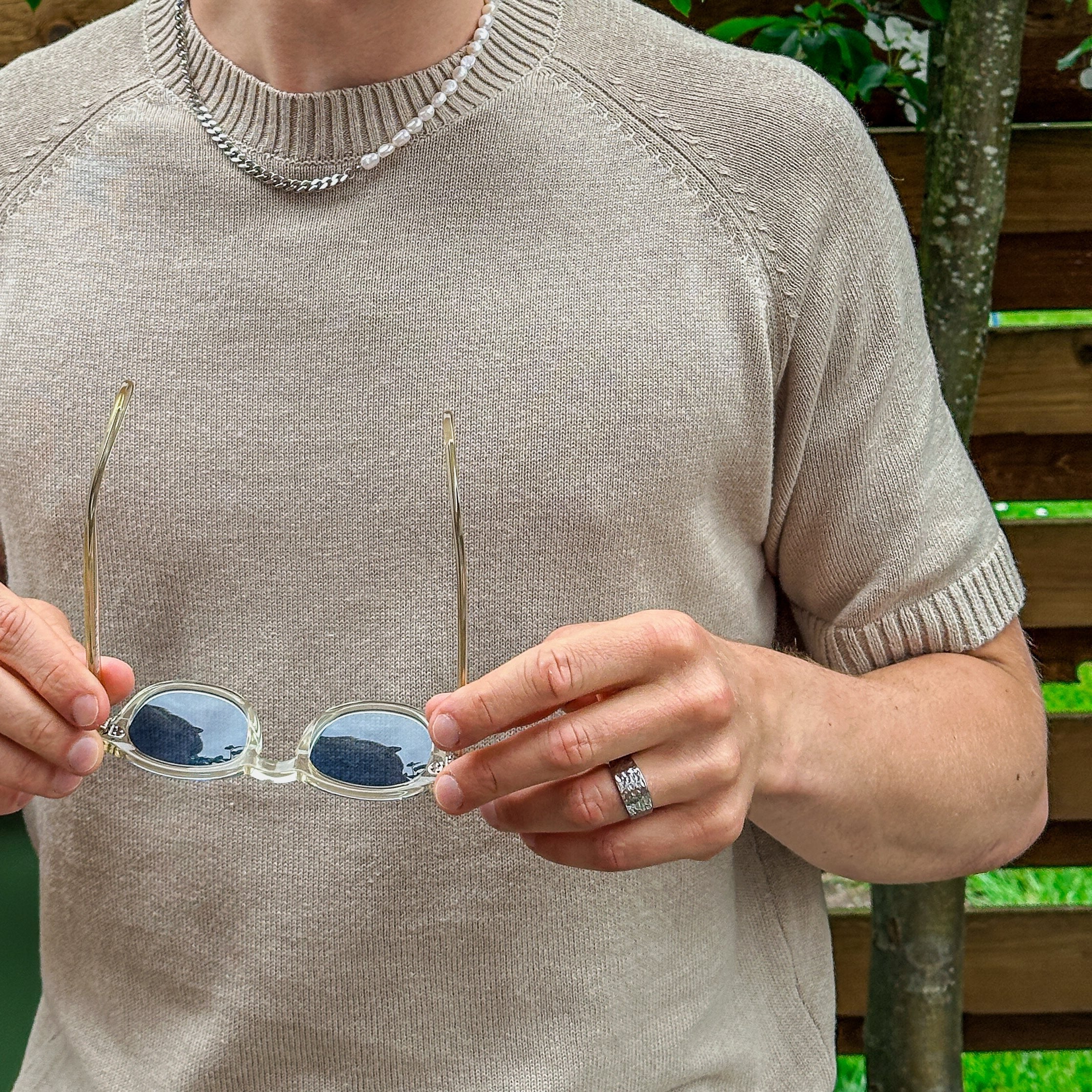 Hammered Signature - Silver-toned ring