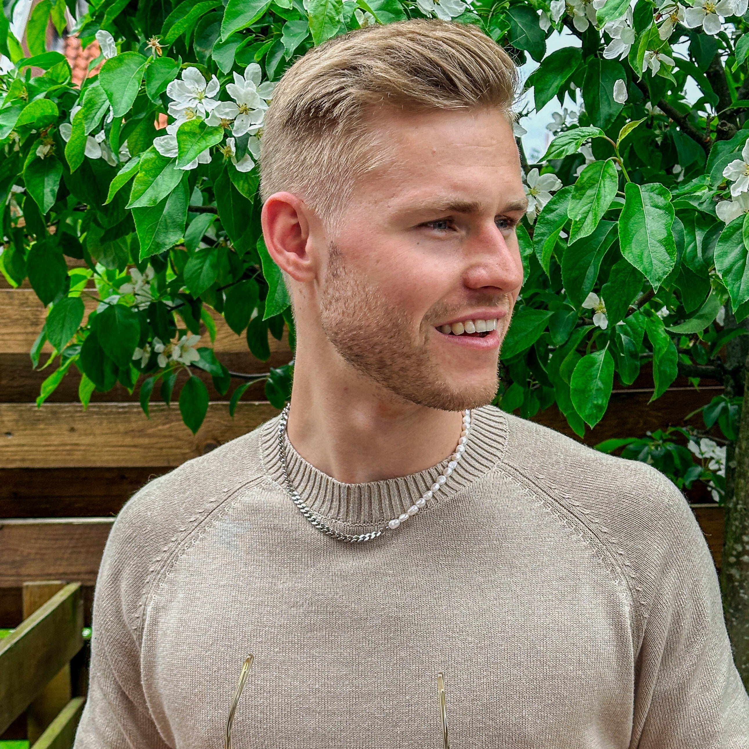 NL Kattegat Pearl pendant - Silver-toned