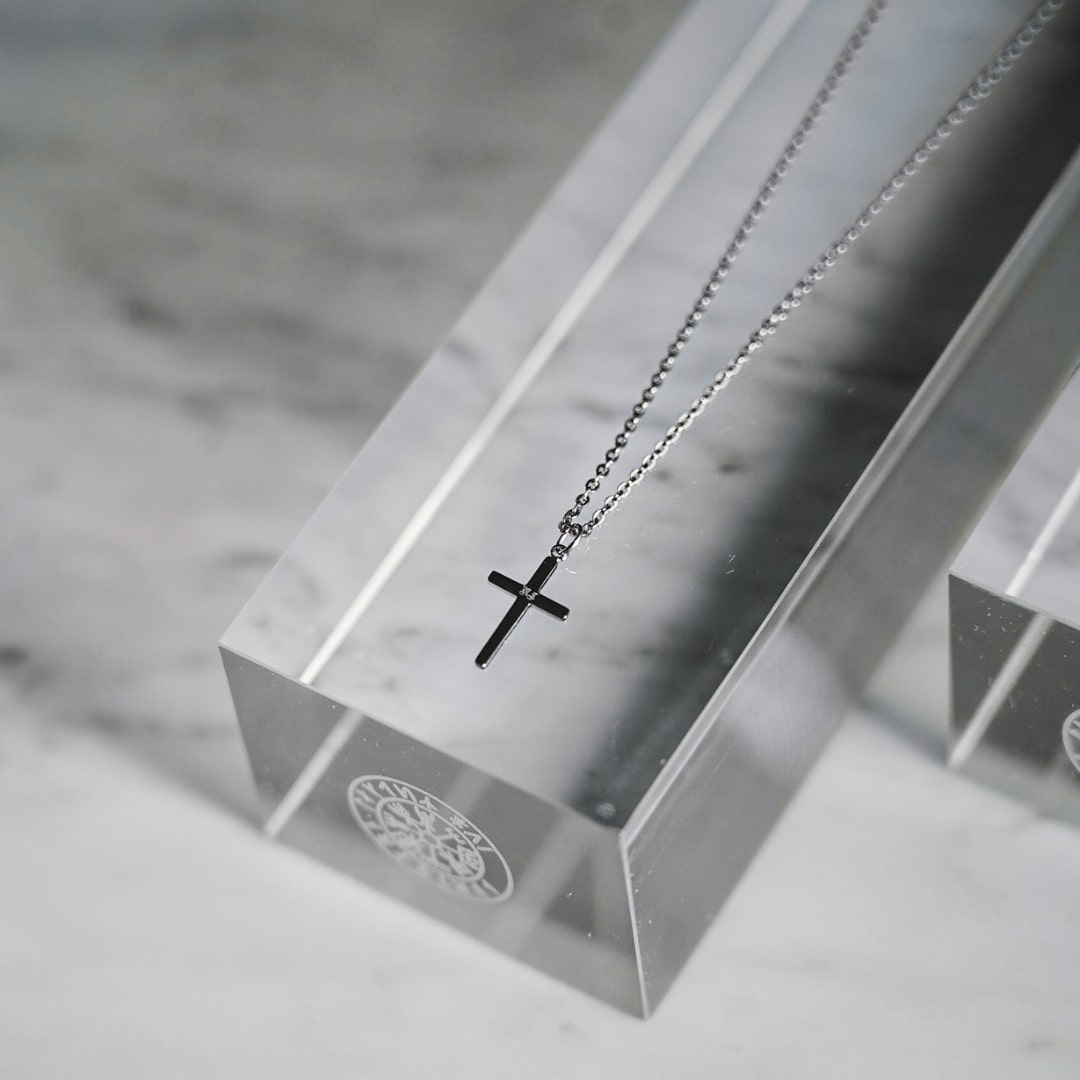 Small Cross Necklace - Silver-toned