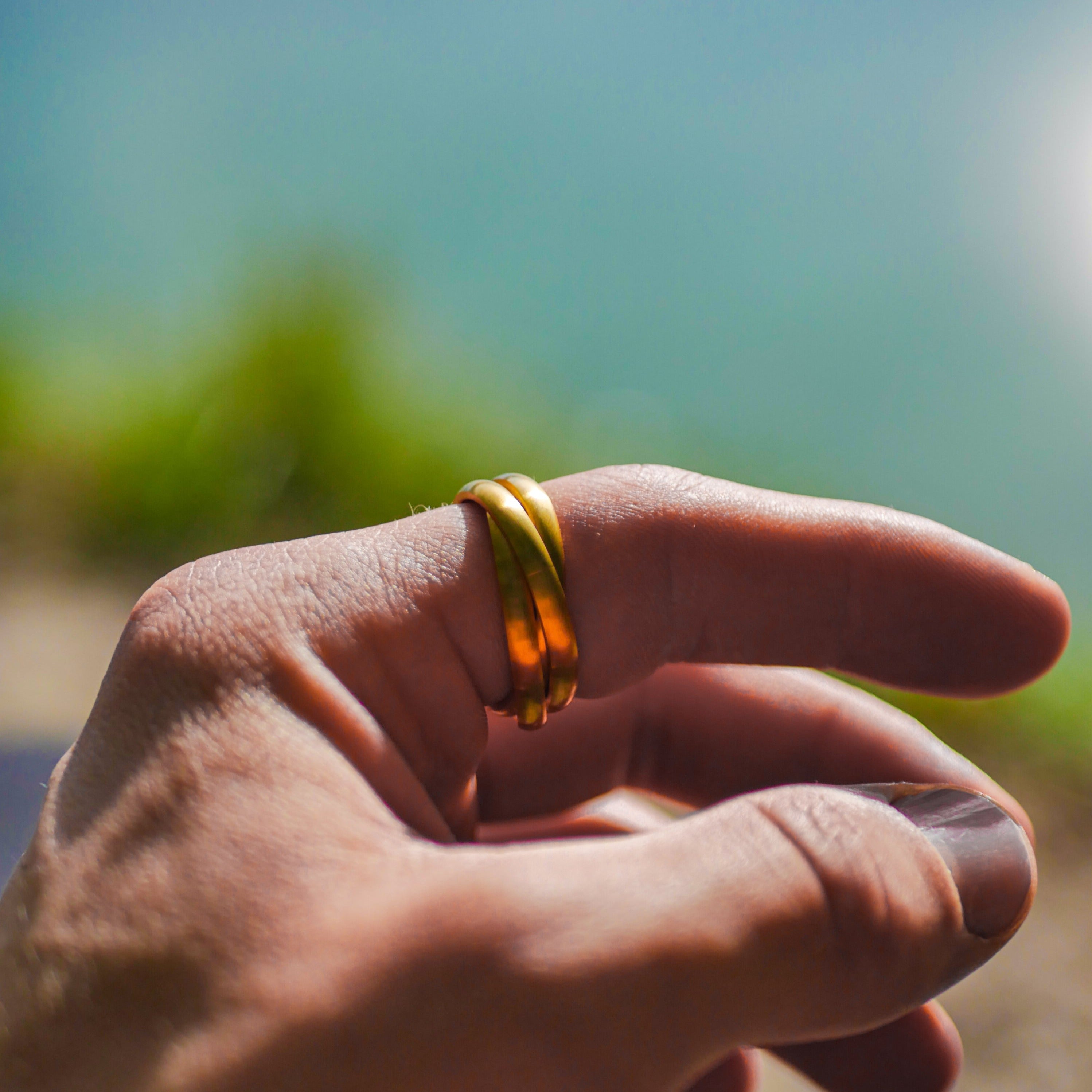 Helix band ring - Gold-toned
