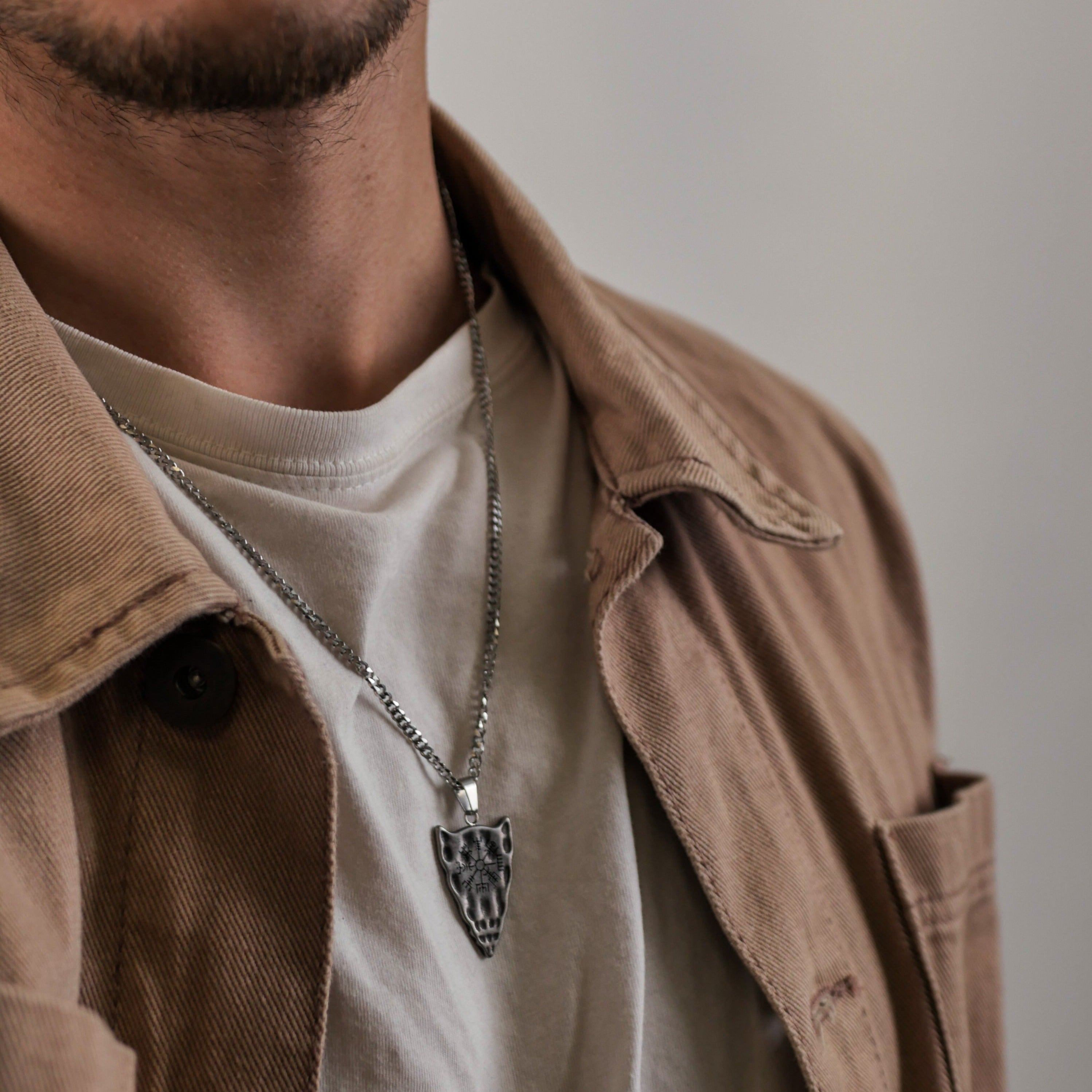 NL Flint pendant - Silver-toned