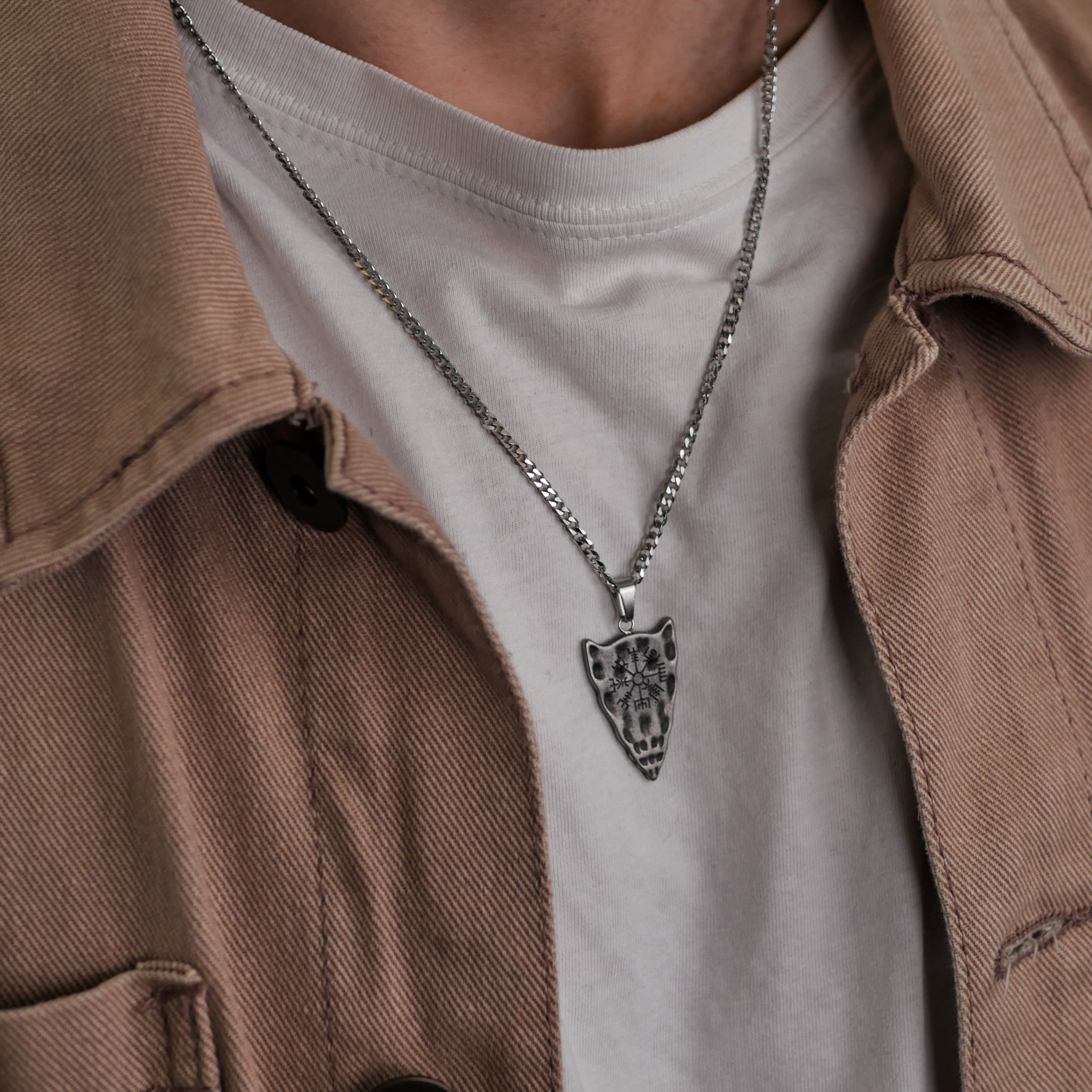 NL Flint pendant - Silver-toned