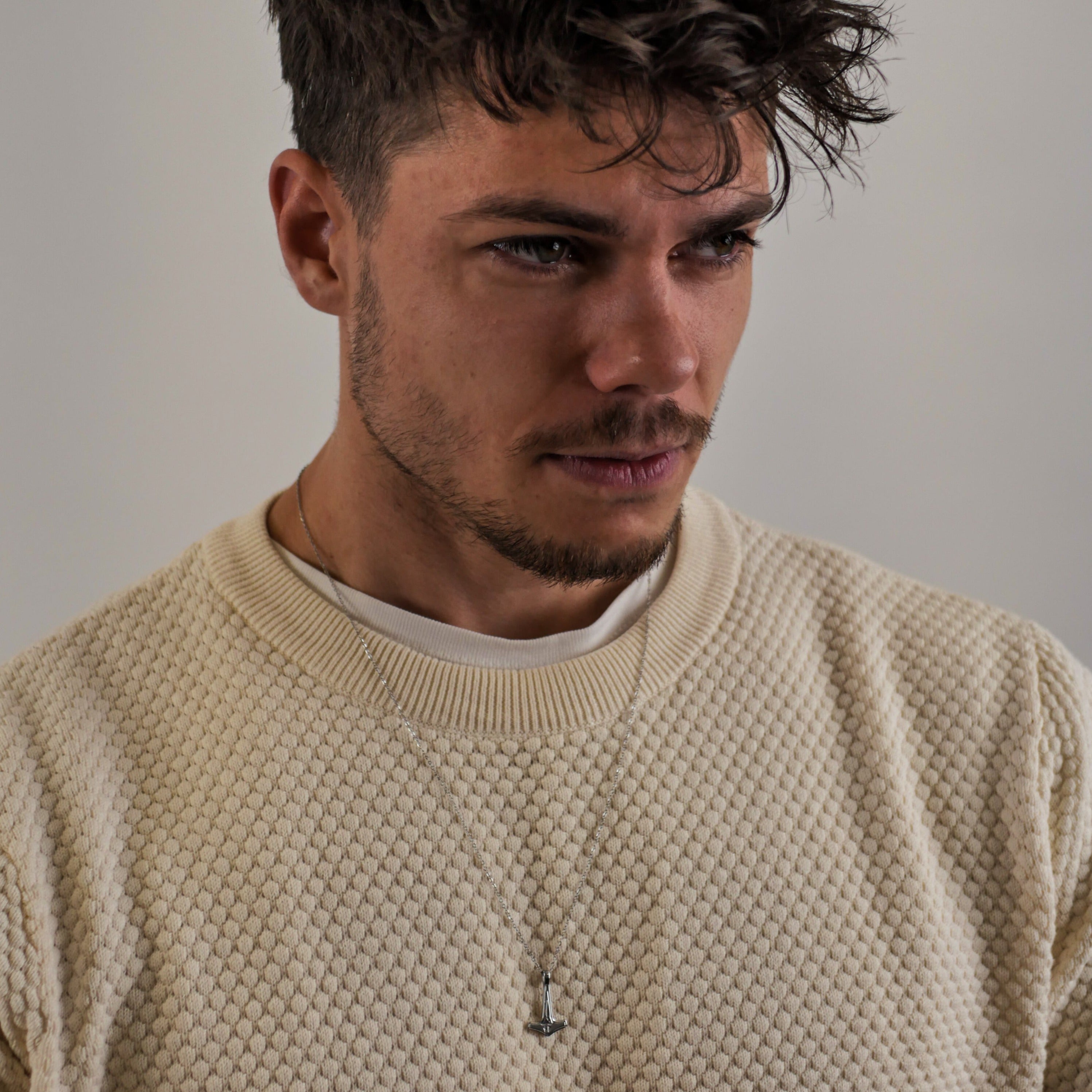 NL Mjolner pendant 2.0 - Silver-toned