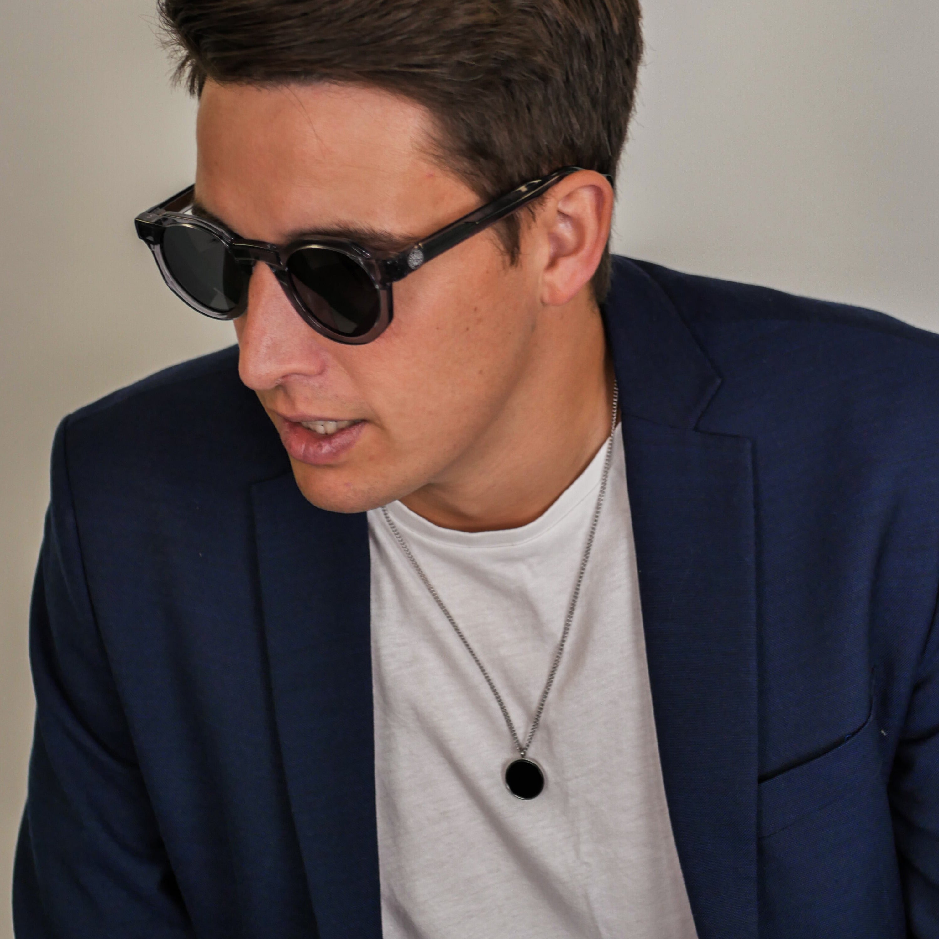 NL Black Onyx pendant - Silver-toned