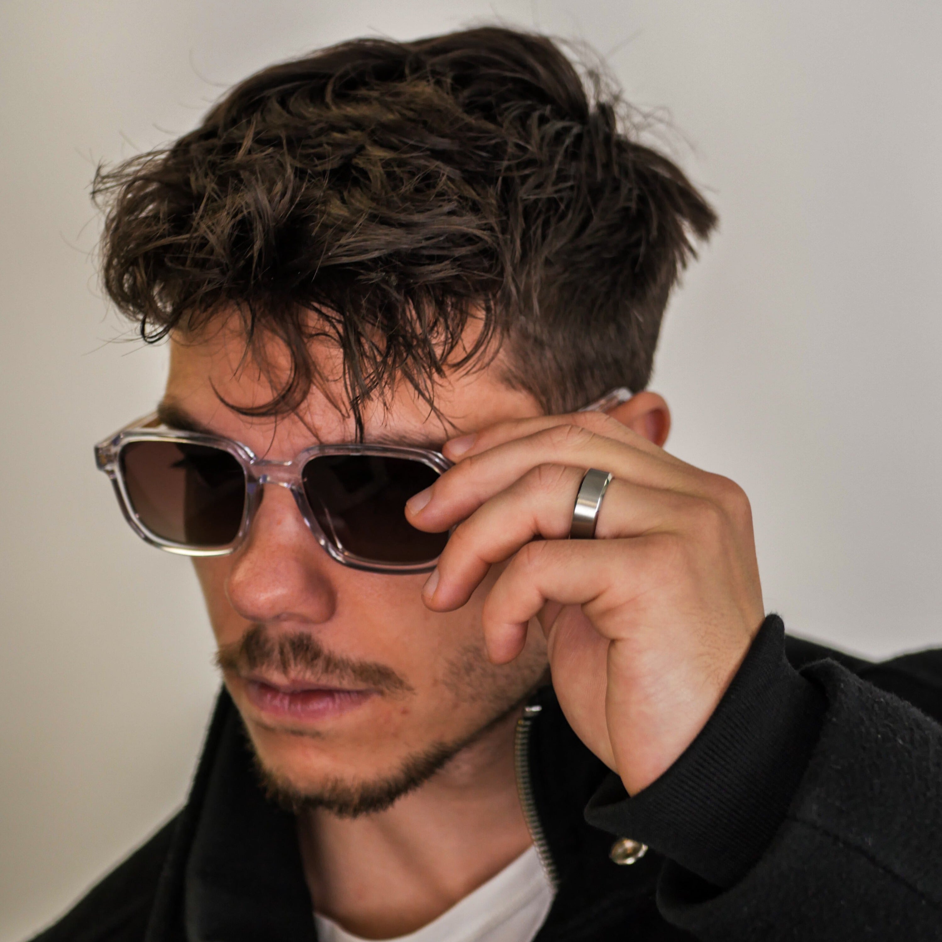 Siempre Vegvisir band - Silver-toned ring