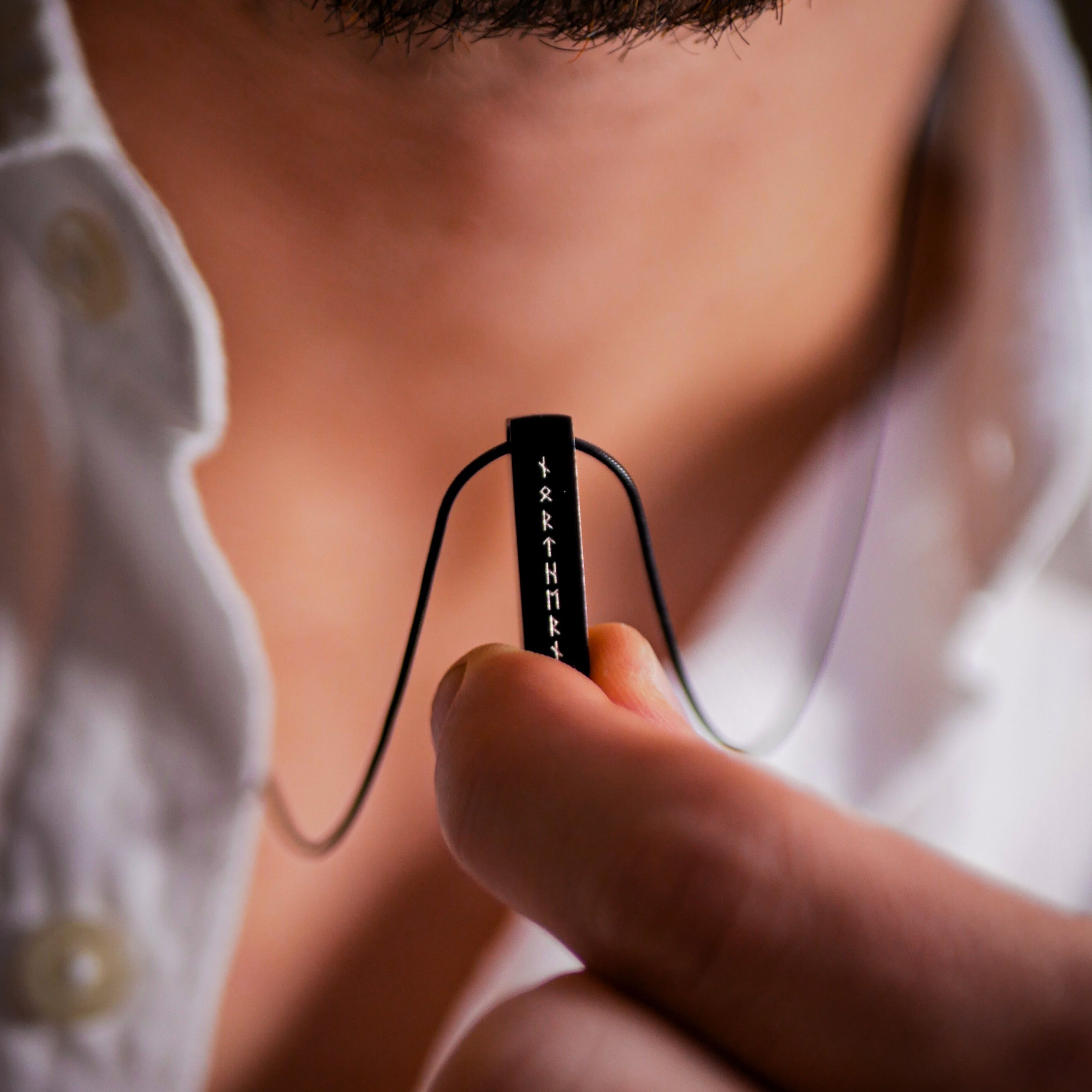 Runestone Pendant - Black