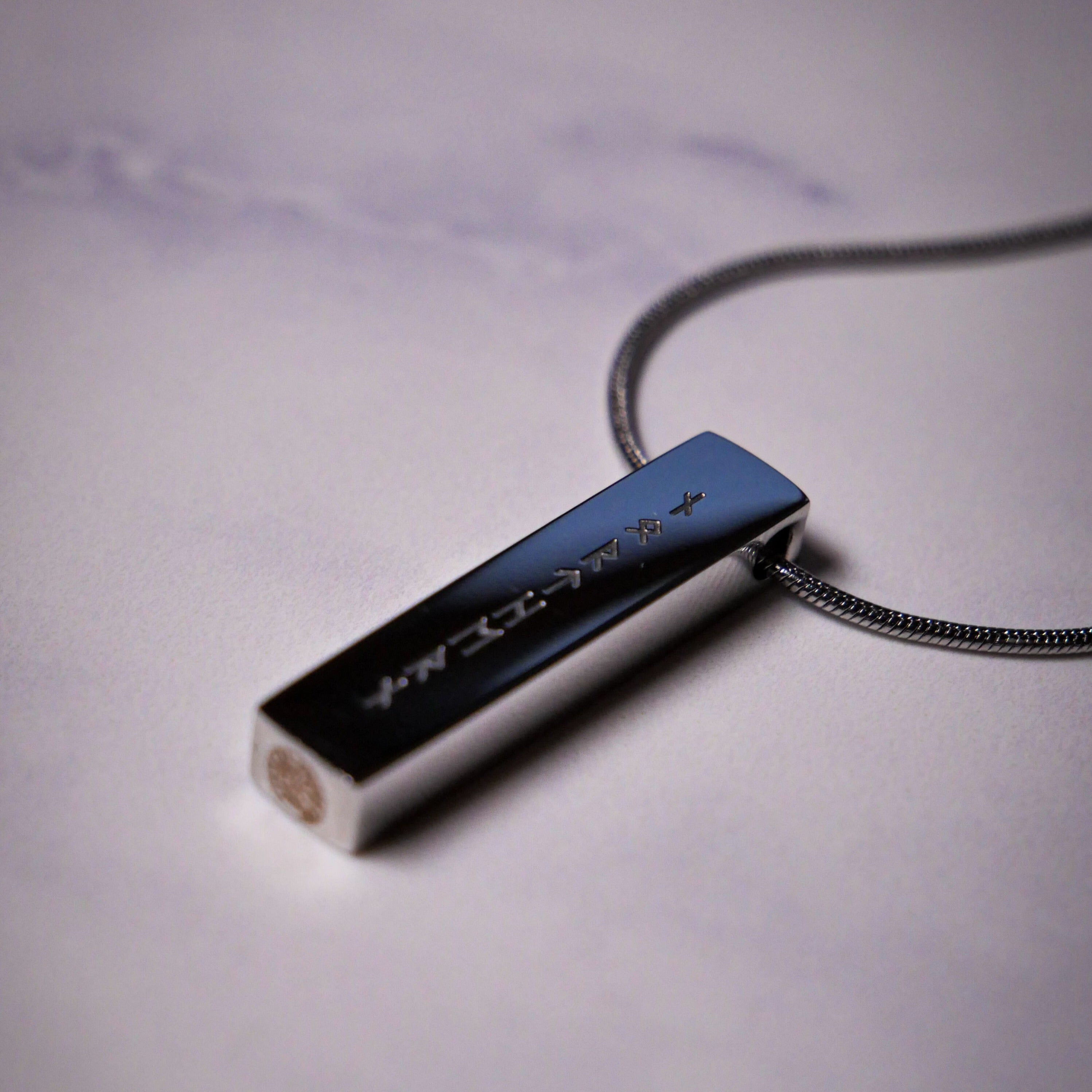 Runestone Pendant - Silver-toned