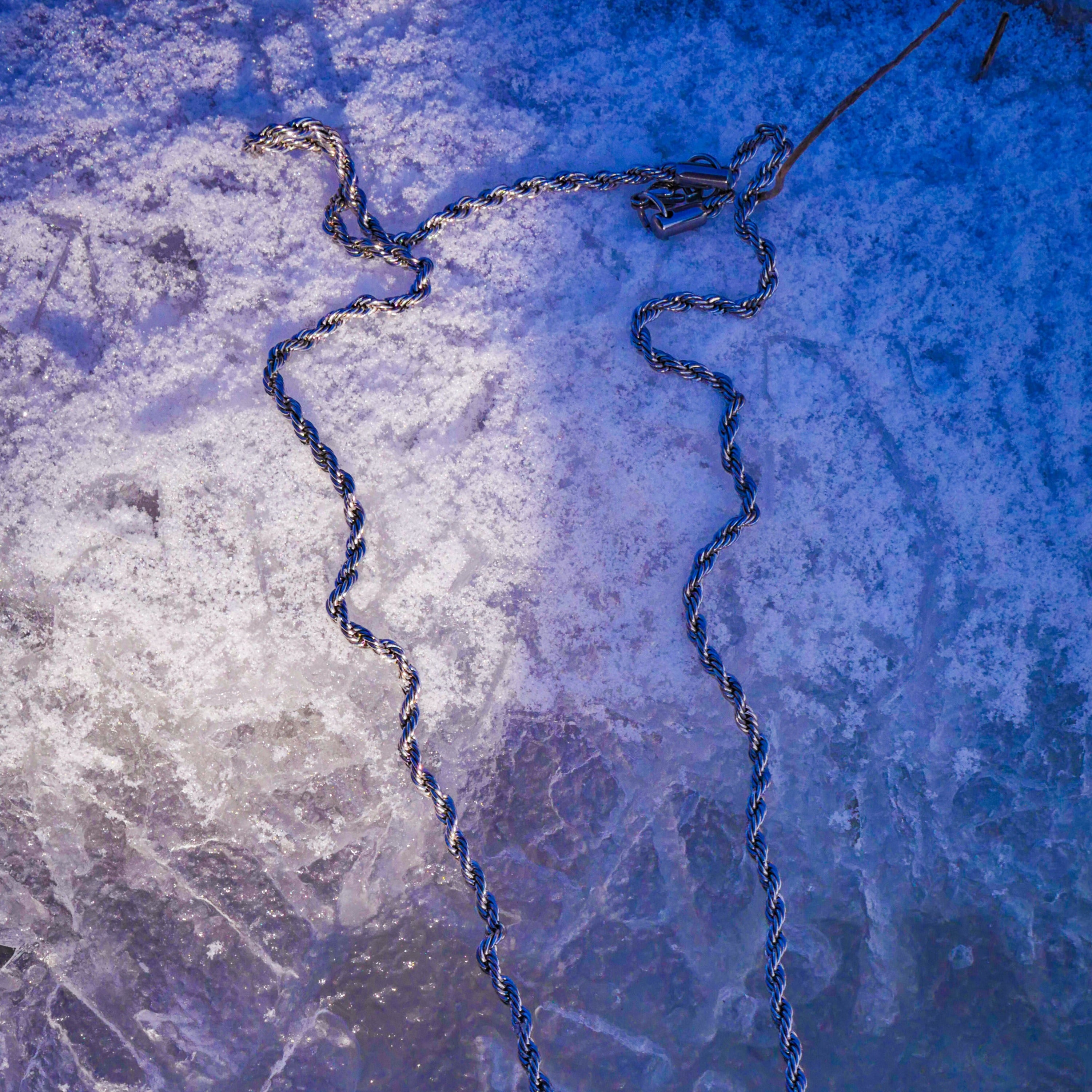 Rope necklace - Silver-toned