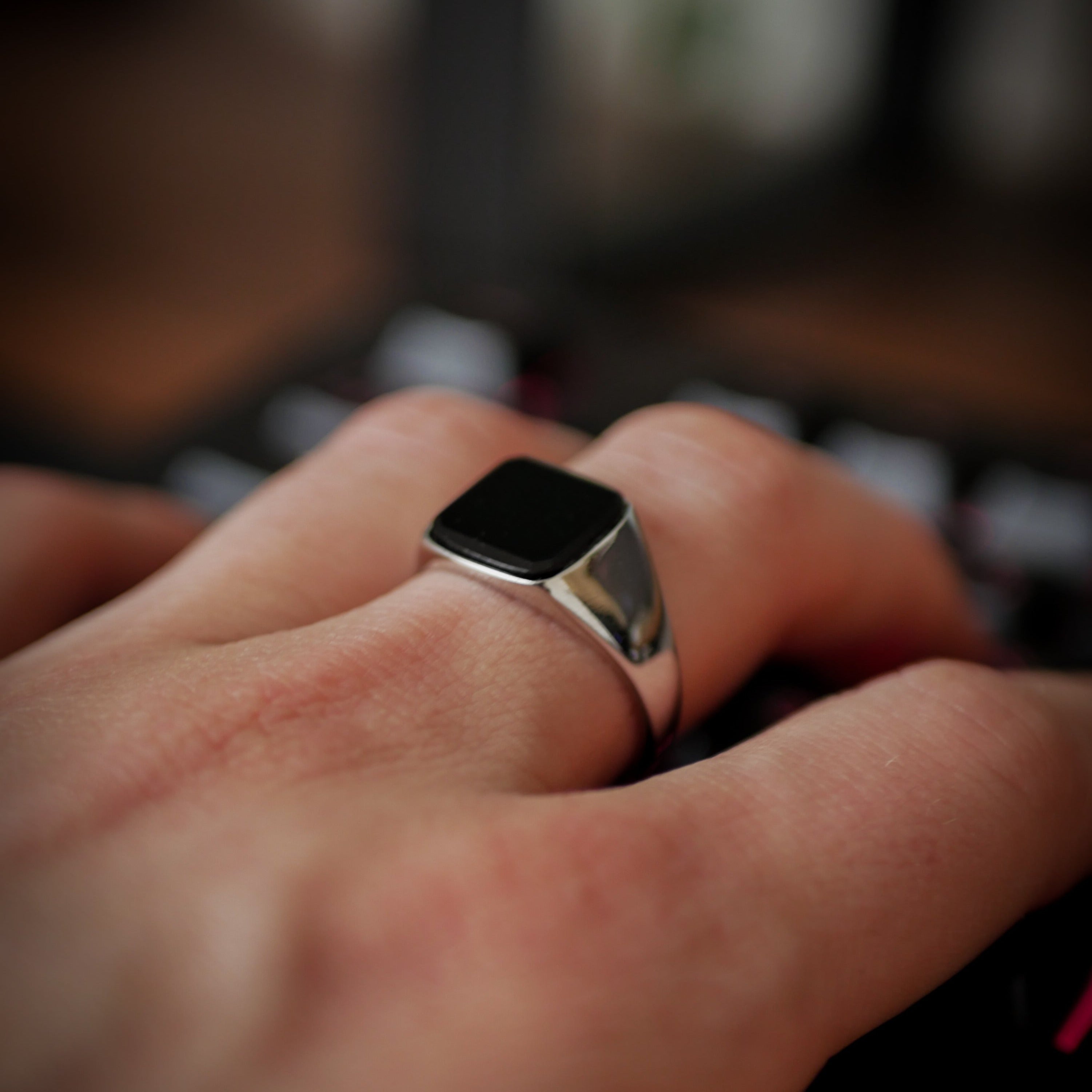Black Onyx Signature - Silver-toned ring