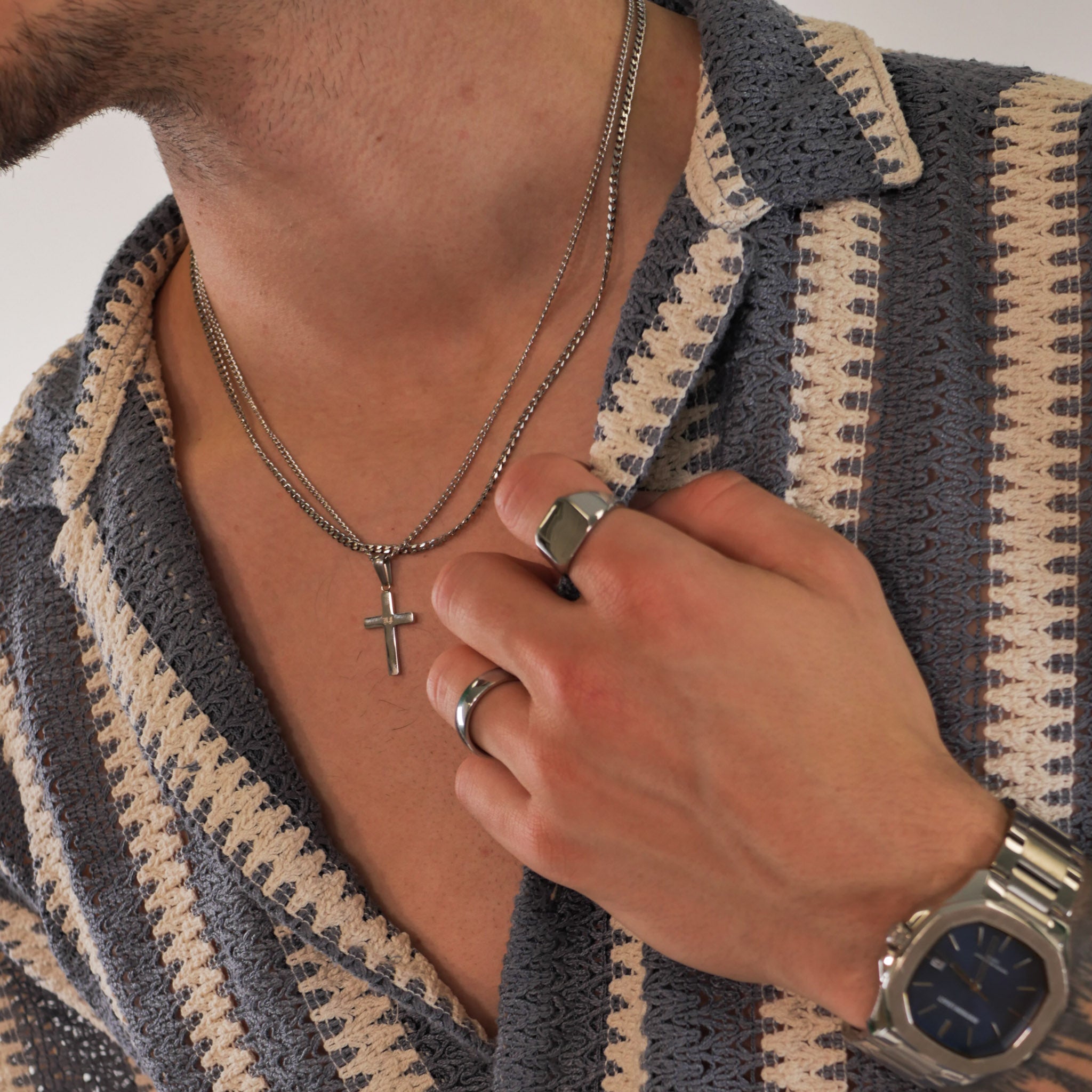 The Pillar Set - Silver-toned