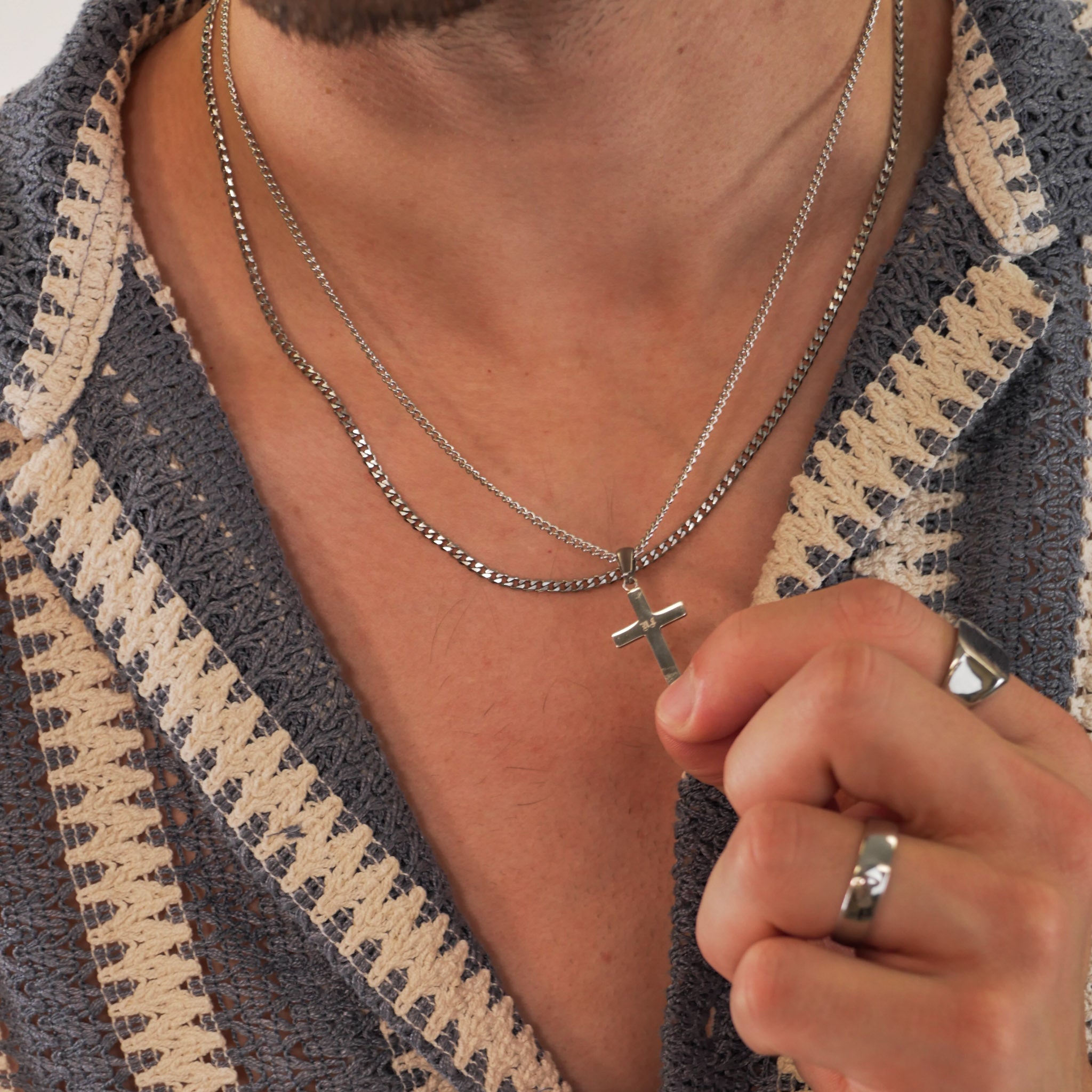 The Pillar Set - Silver-toned