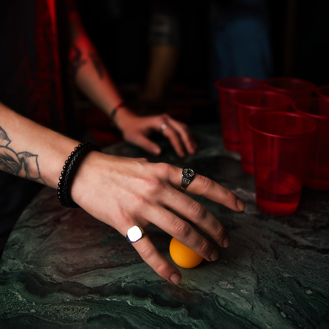 Compass Signature - Silver-toned ring